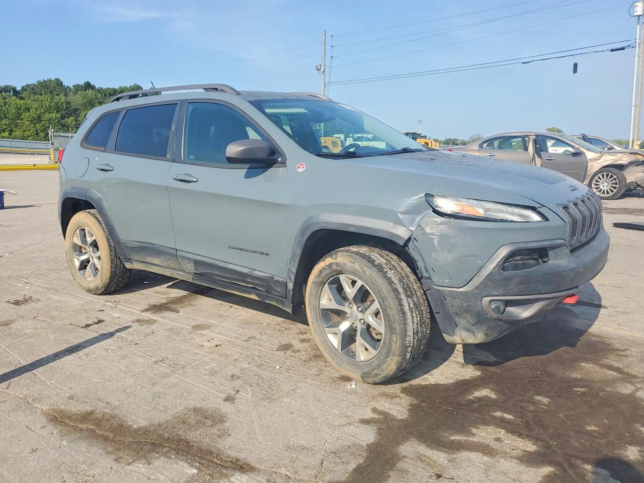 2014 Jeep Cherokee Trailhawk Gray vin: 1C4PJMBS9EW187082