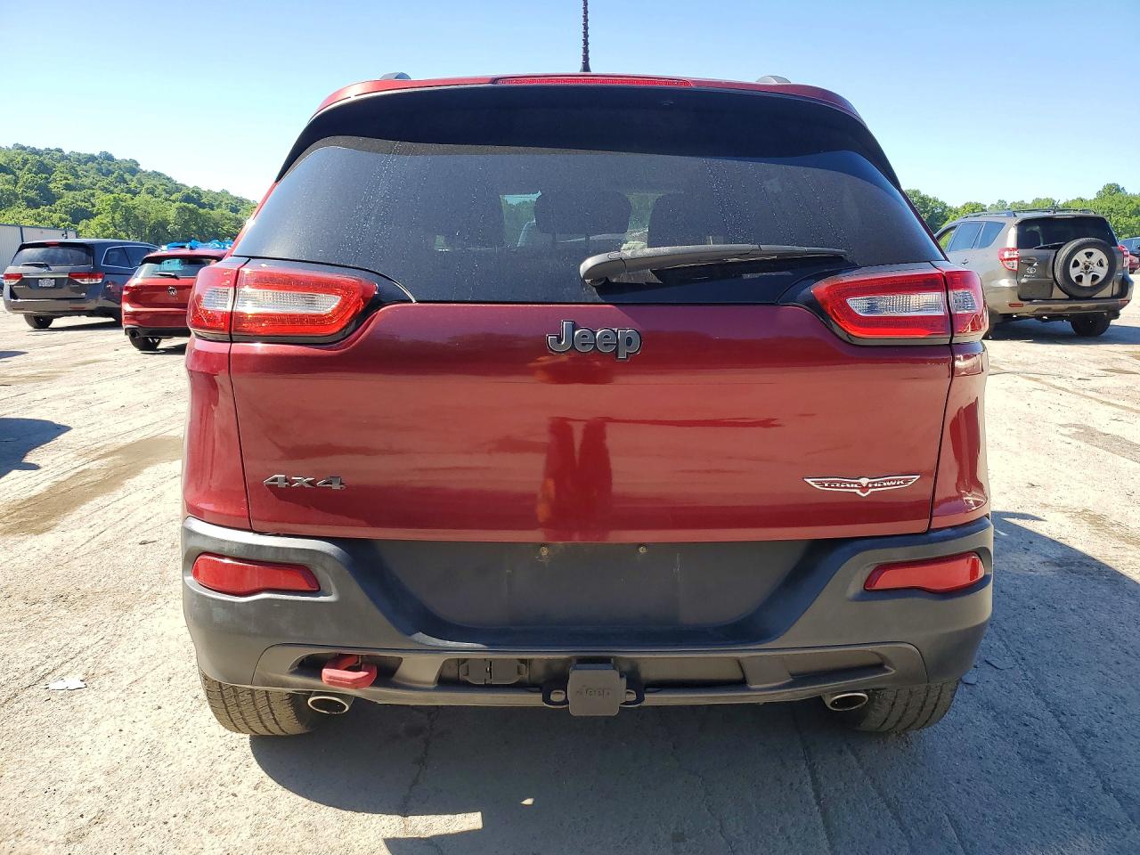 2014 Jeep Cherokee Trailhawk Burgundy vin: 1C4PJMBS9EW187955