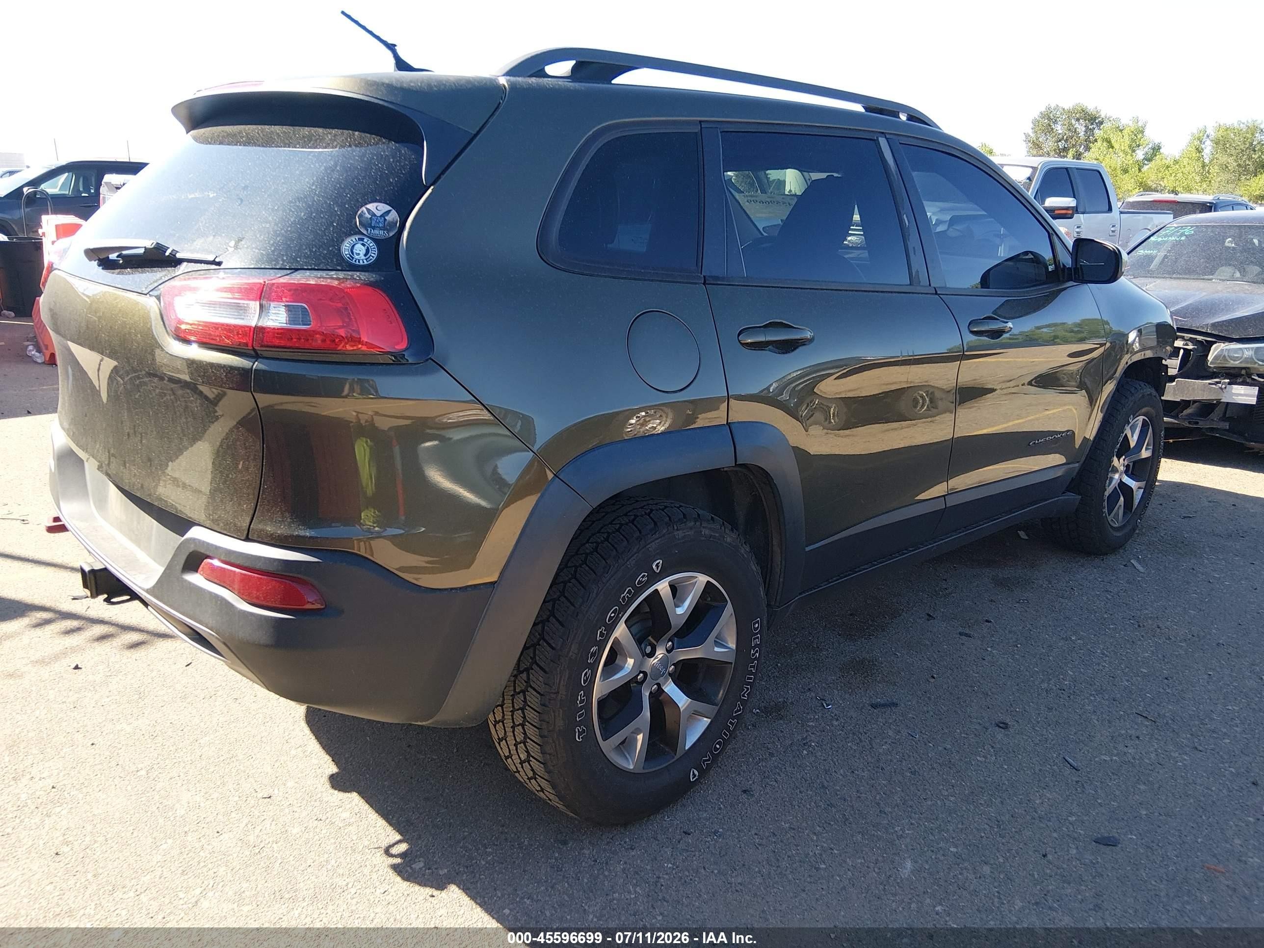 2014 Jeep Cherokee Trailhawk Зеленый vin: 1C4PJMBS9EW210246