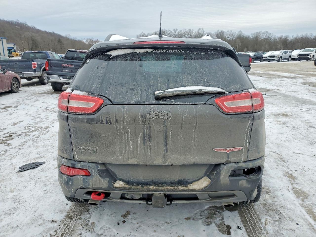 2014 Jeep Cherokee Trailhawk Gray vin: 1C4PJMBS9EW280944