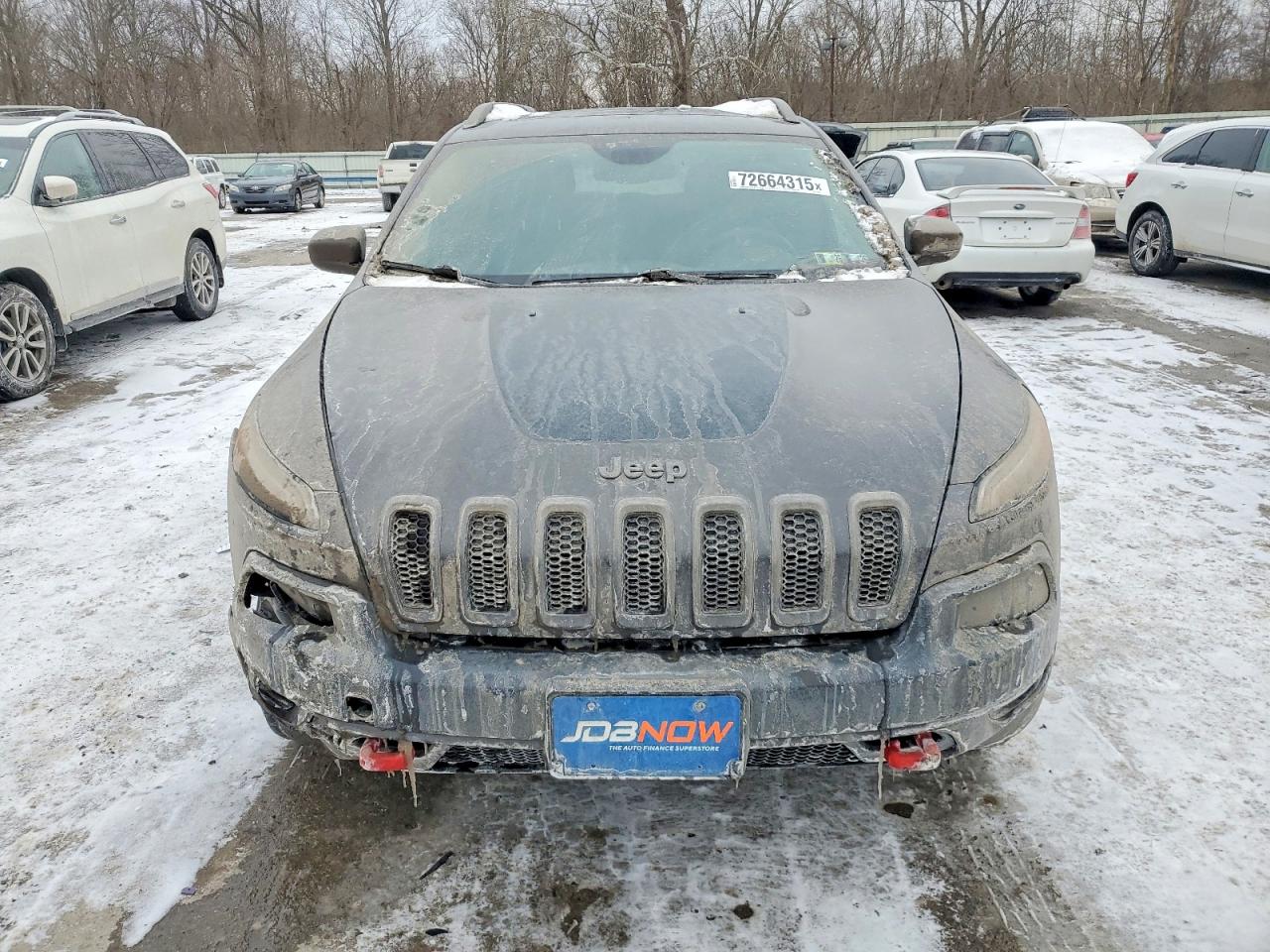 2014 Jeep Cherokee Trailhawk Gray vin: 1C4PJMBS9EW280944