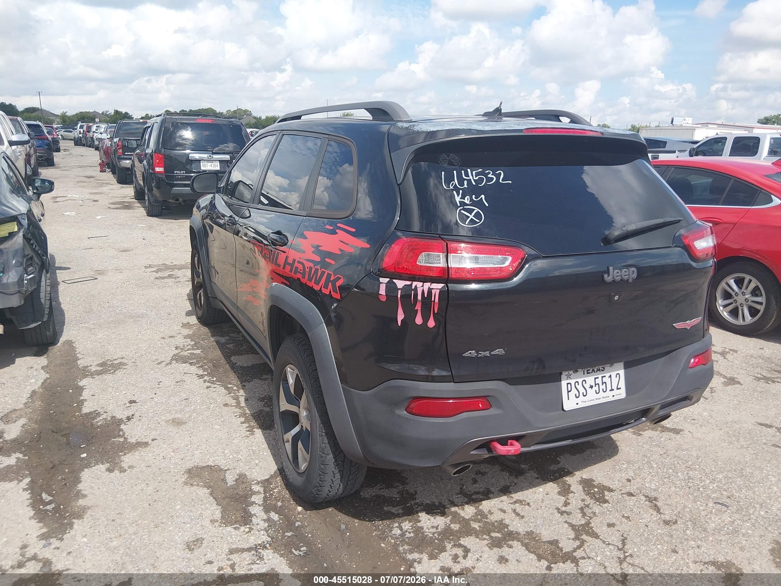 2015 Jeep Cherokee Trailhawk Gray vin: 1C4PJMBS9FW664532