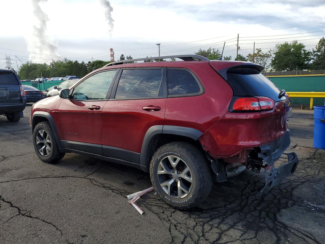 2016 Jeep Cherokee Trailhawk Maroon vin: 1C4PJMBS9GW189241