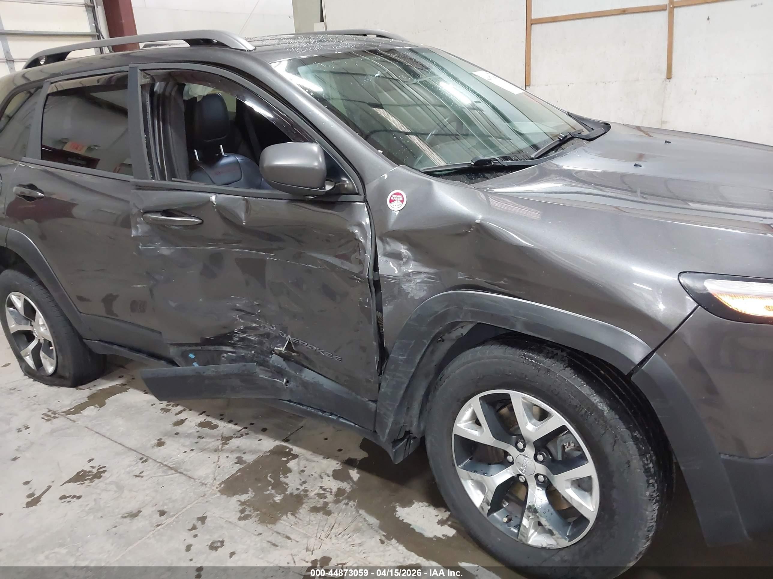 2014 Jeep Cherokee Trailhawk Gray vin: 1C4PJMBSXEW150204