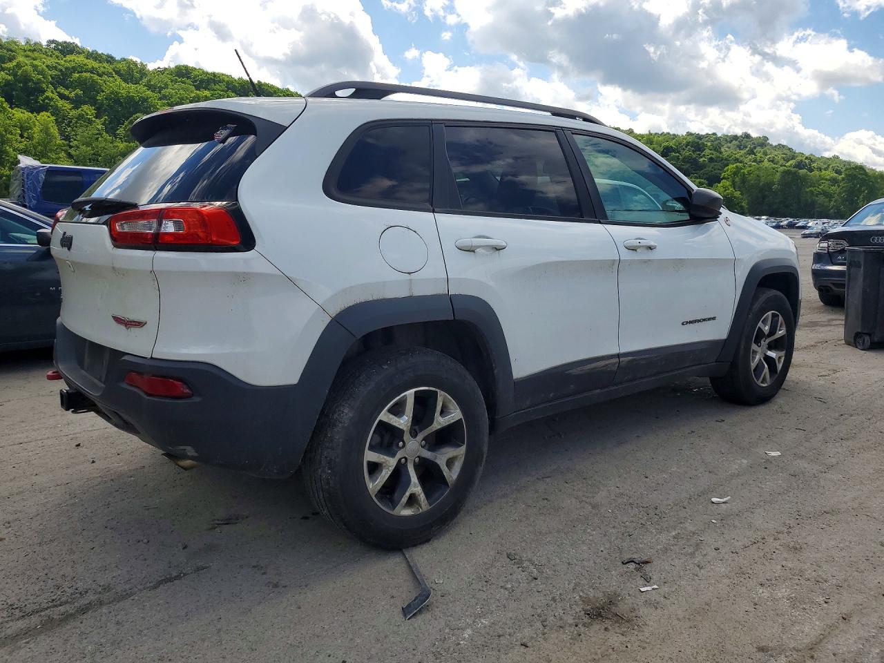 2014 Jeep Cherokee Trailhawk White vin: 1C4PJMBSXEW153314