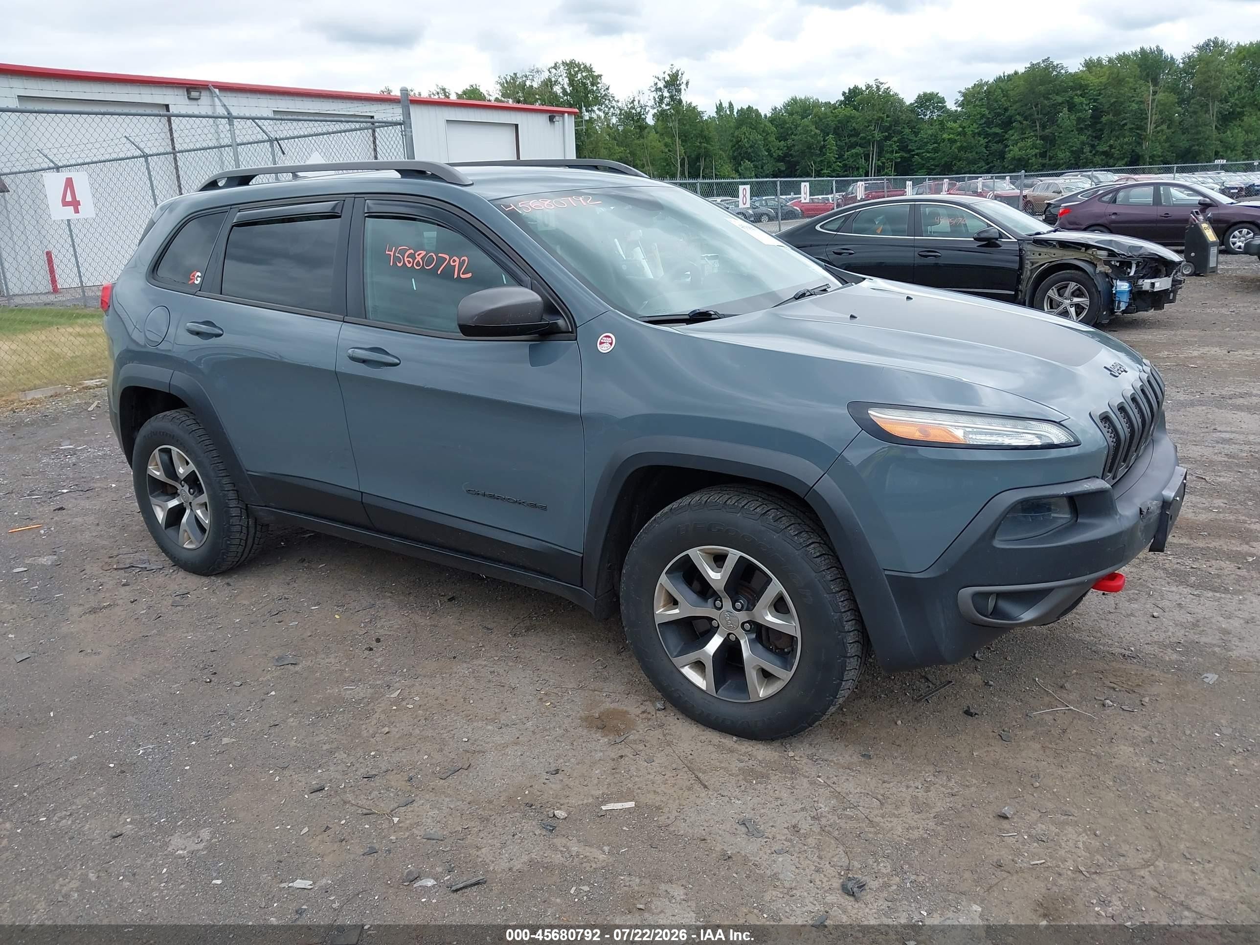 2014 Jeep Cherokee Trailhawk Blue vin: 1C4PJMBSXEW211261