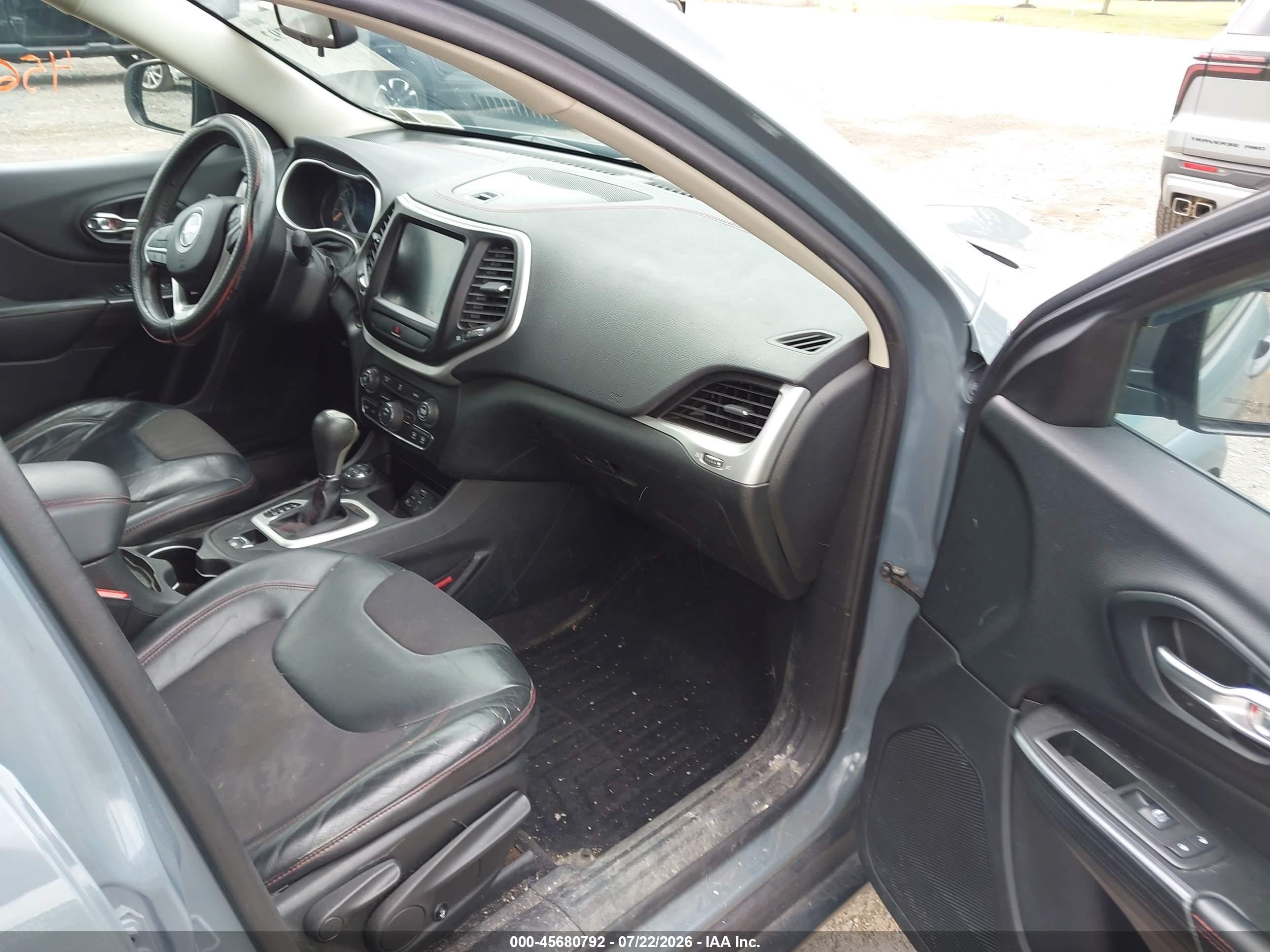 2014 Jeep Cherokee Trailhawk Blue vin: 1C4PJMBSXEW211261