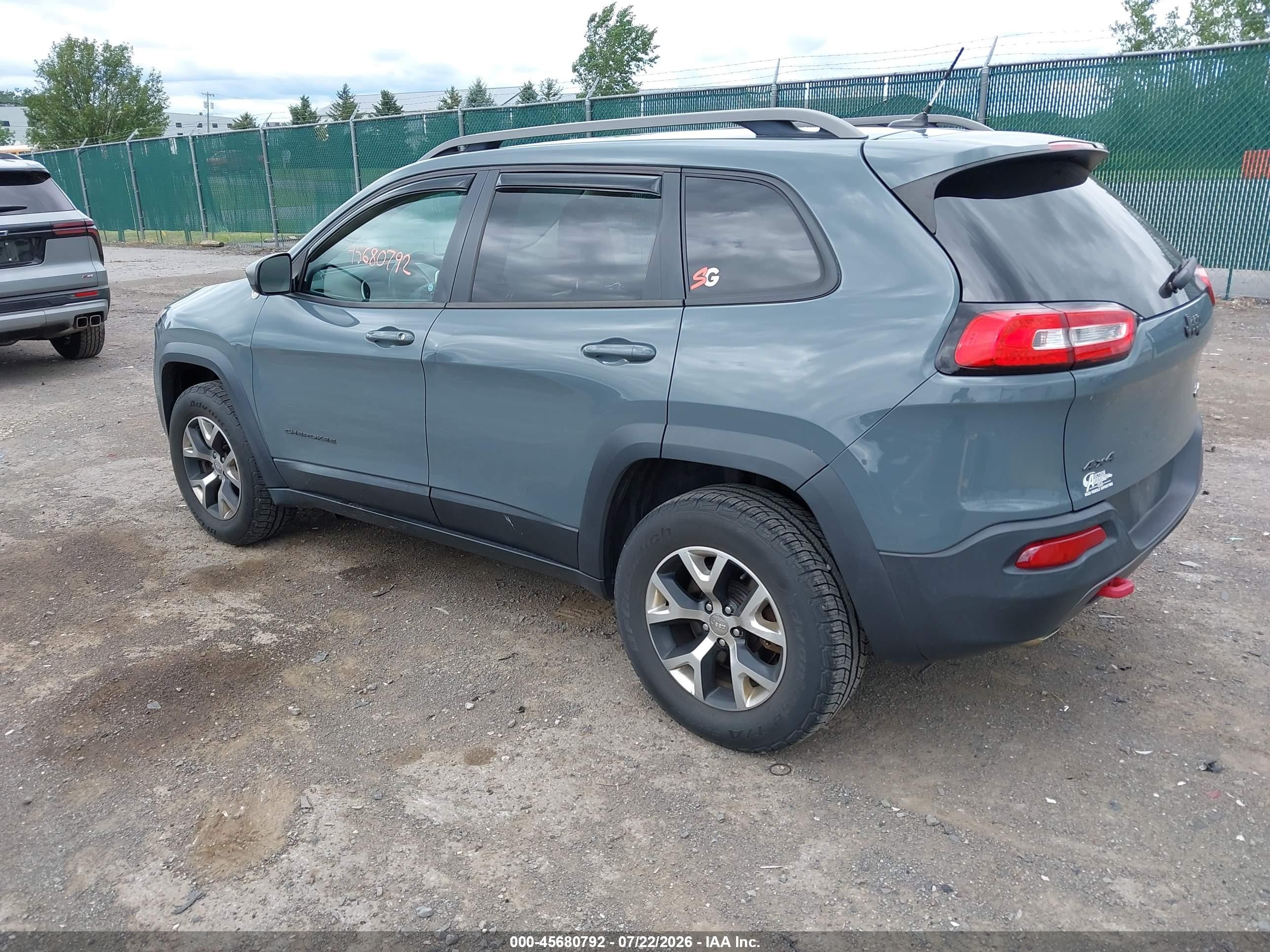 2014 Jeep Cherokee Trailhawk Blue vin: 1C4PJMBSXEW211261