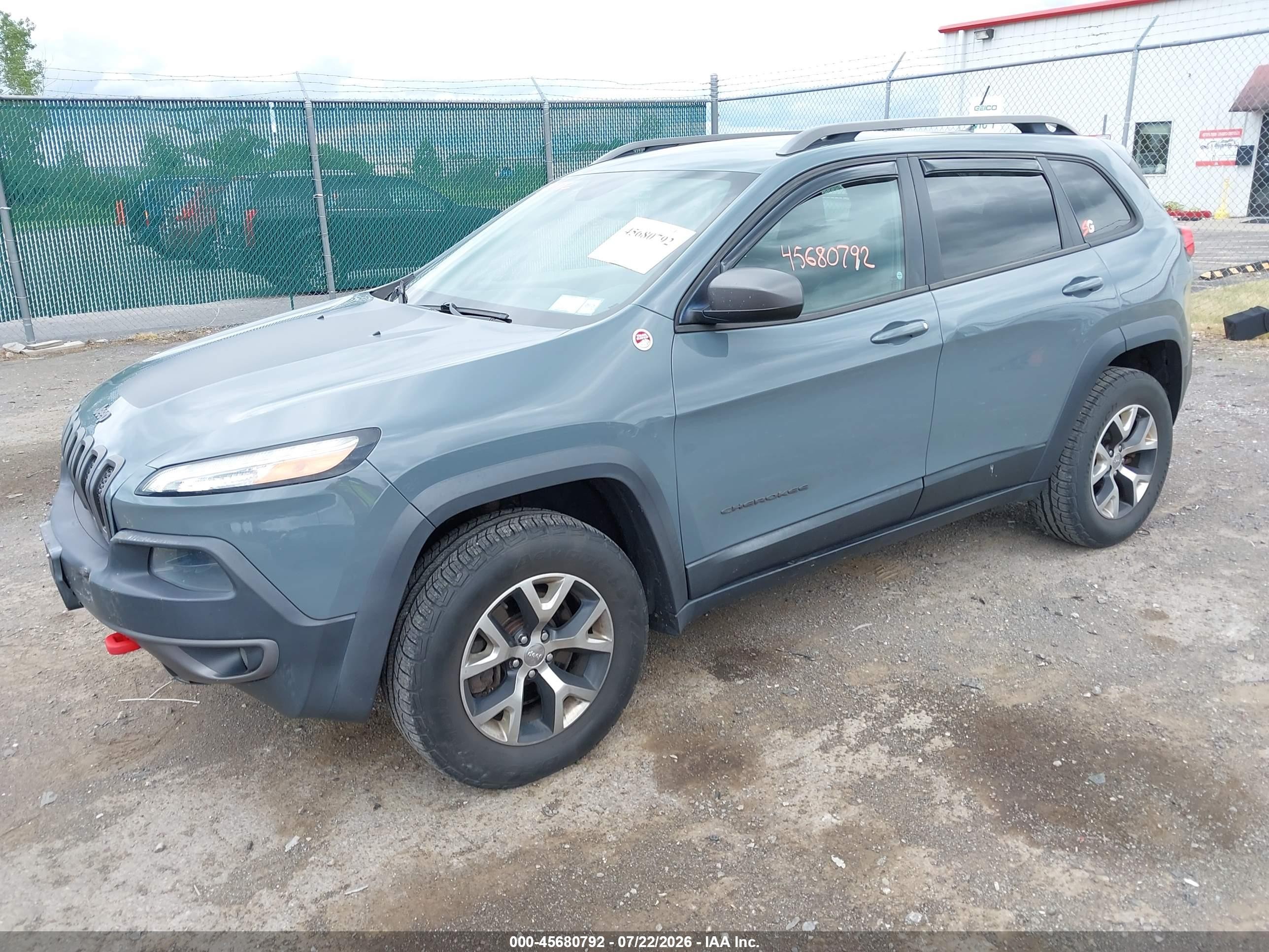 2014 Jeep Cherokee Trailhawk Blue vin: 1C4PJMBSXEW211261