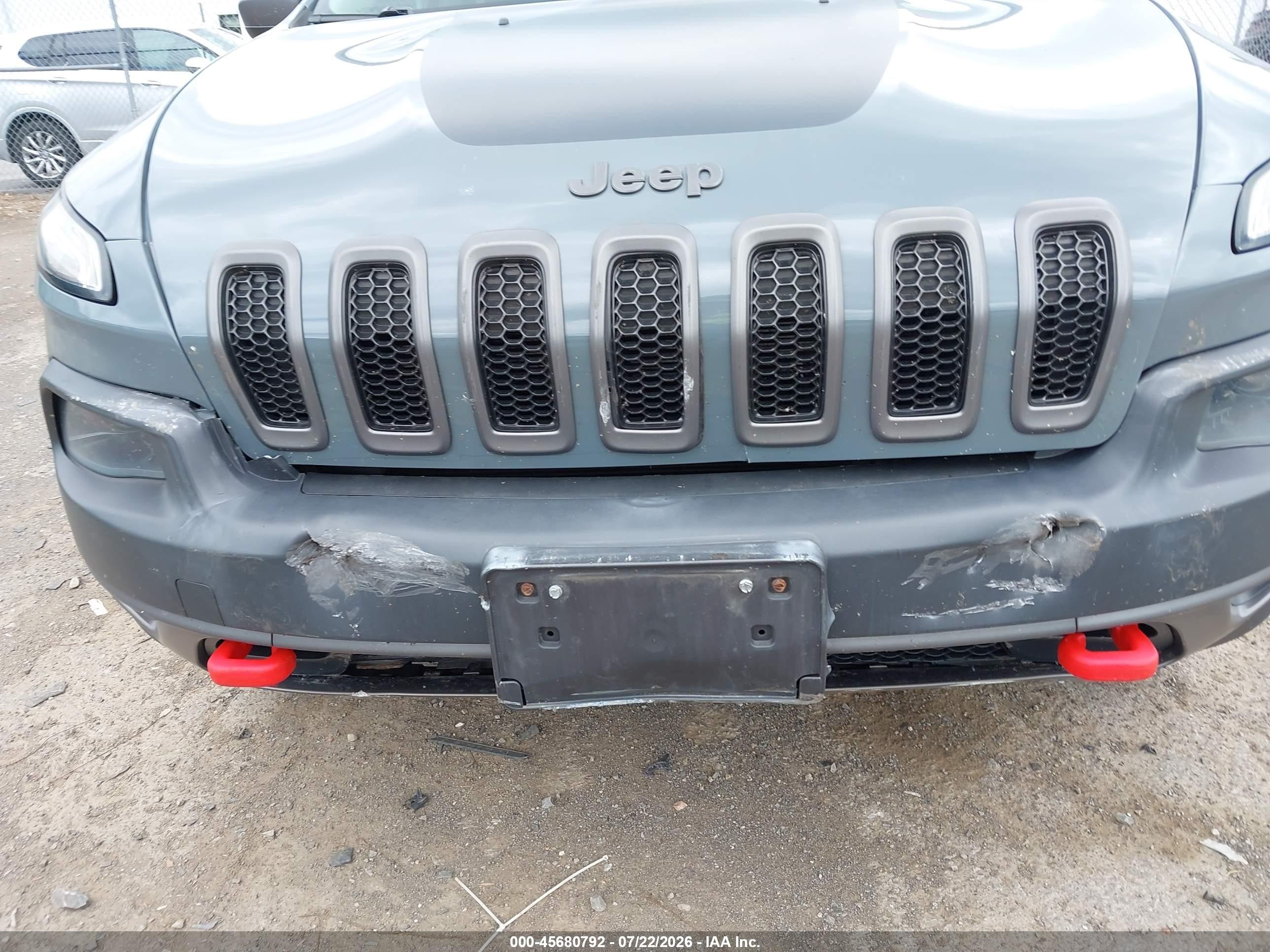 2014 Jeep Cherokee Trailhawk Blue vin: 1C4PJMBSXEW211261