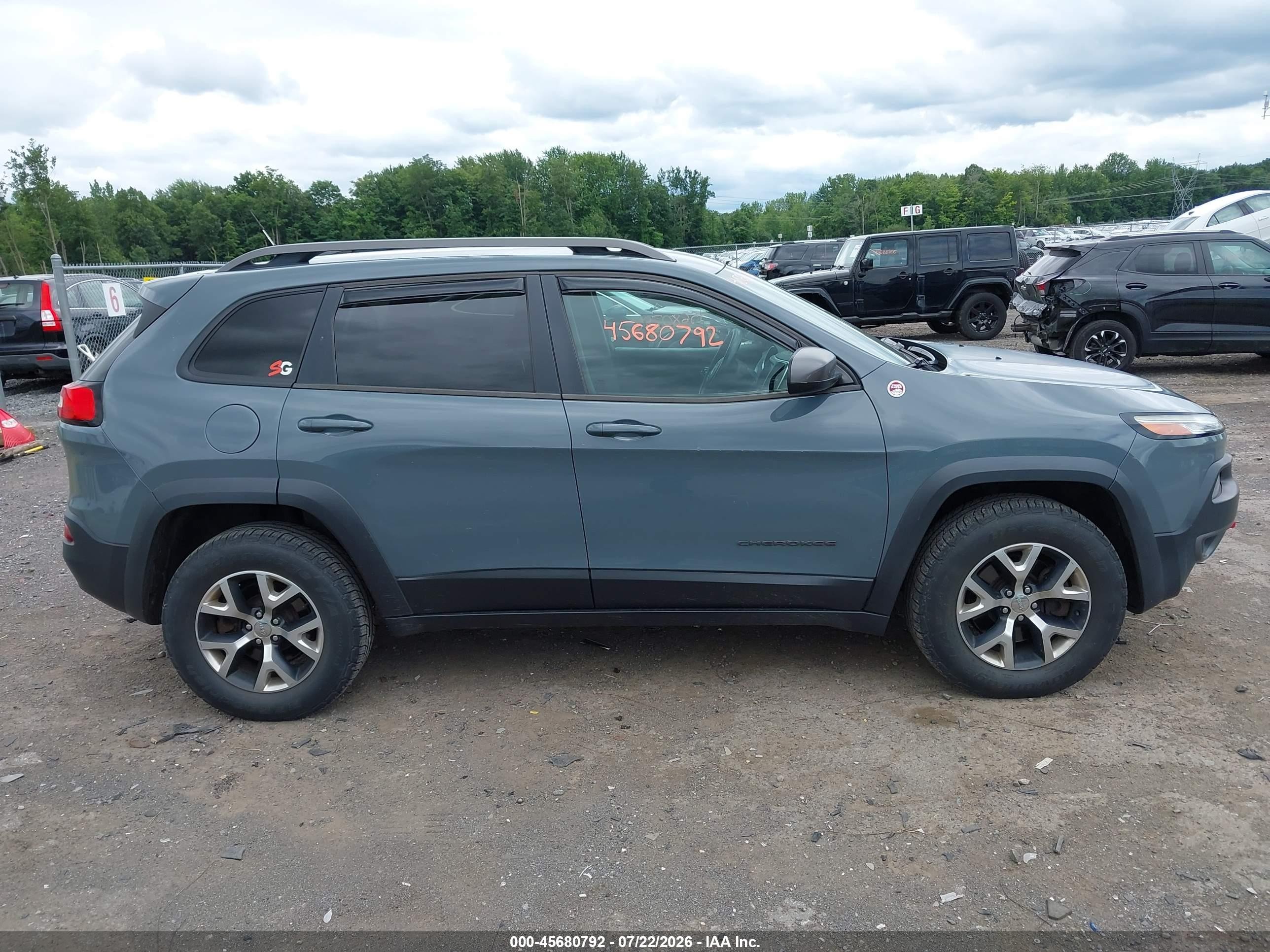 2014 Jeep Cherokee Trailhawk Blue vin: 1C4PJMBSXEW211261