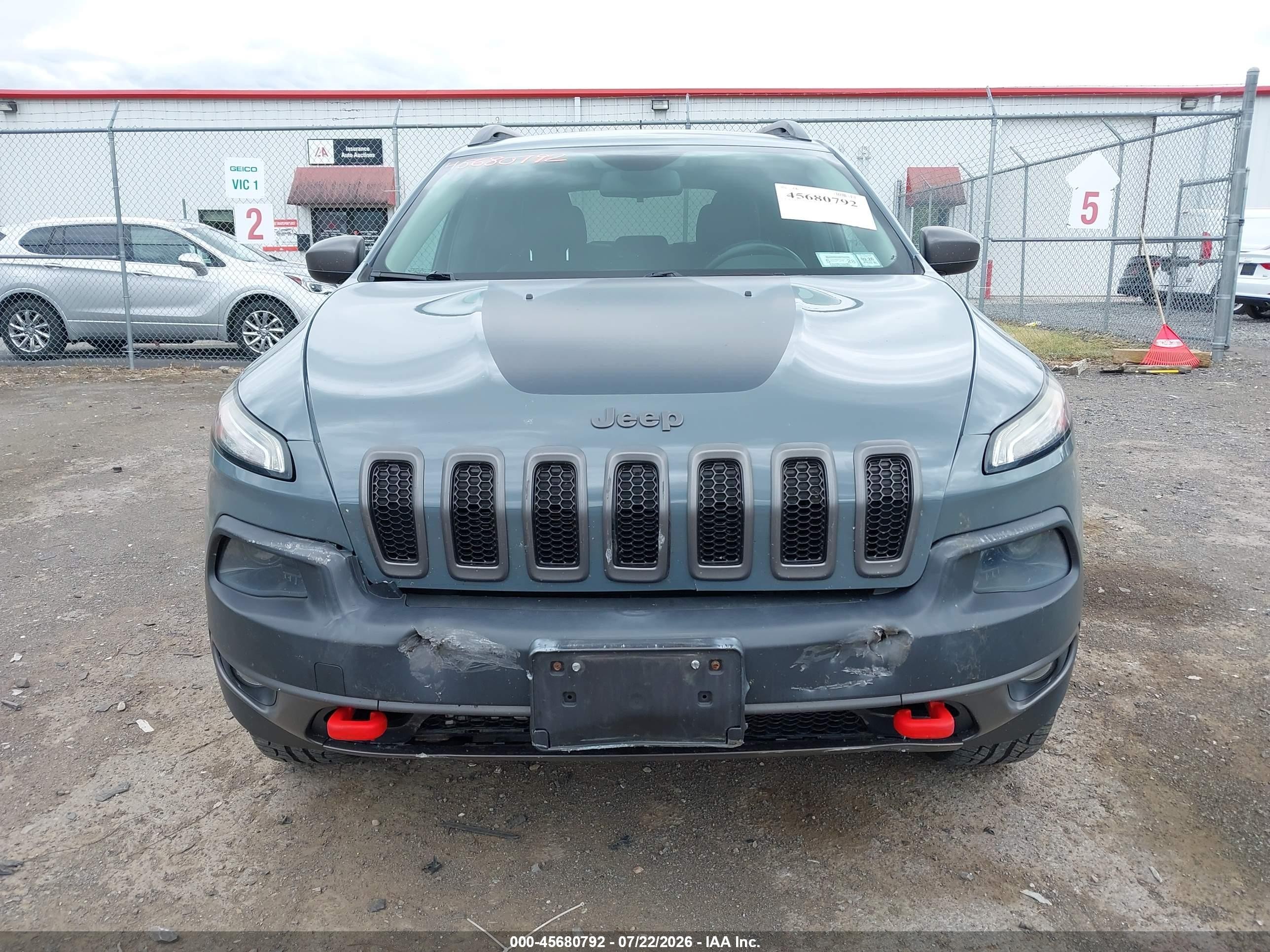 2014 Jeep Cherokee Trailhawk Blue vin: 1C4PJMBSXEW211261