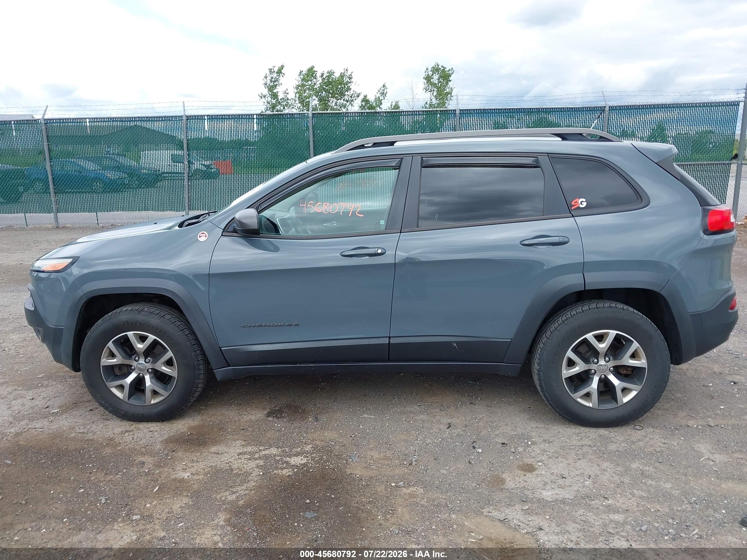 2014 Jeep Cherokee Trailhawk Blue vin: 1C4PJMBSXEW211261