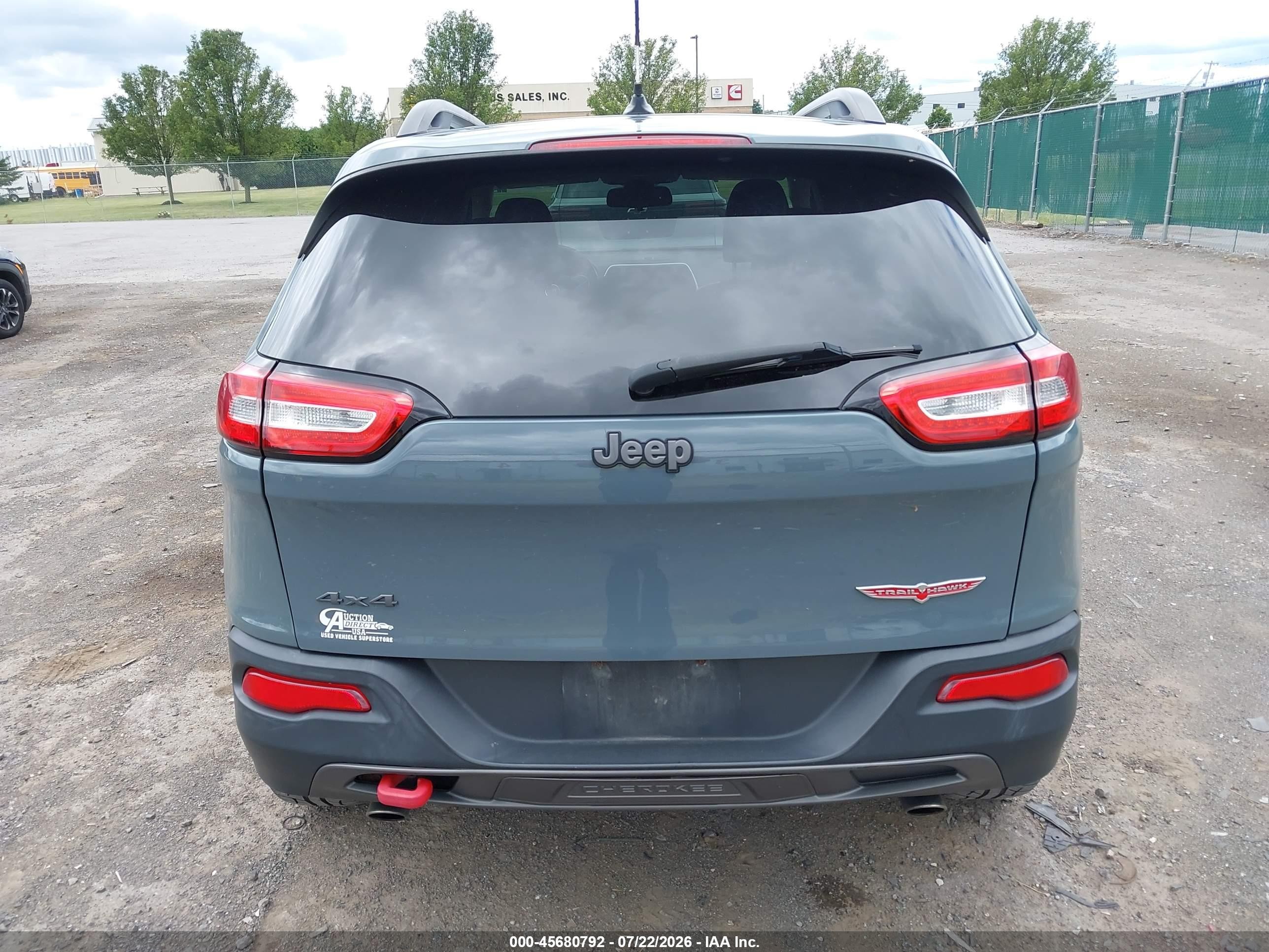 2014 Jeep Cherokee Trailhawk Blue vin: 1C4PJMBSXEW211261