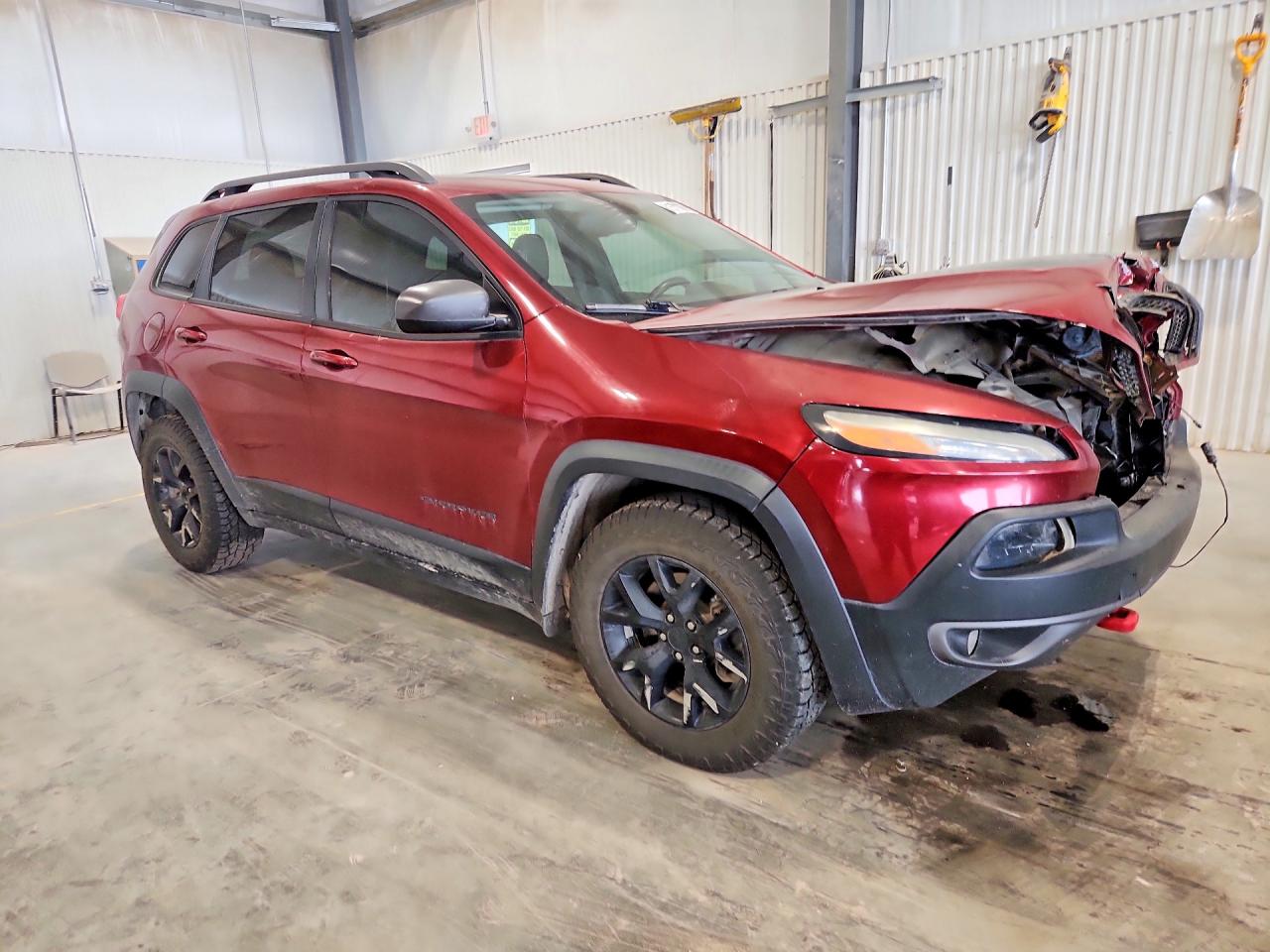 2014 Jeep Cherokee Trailhawk Burgundy vin: 1C4PJMBSXEW277230