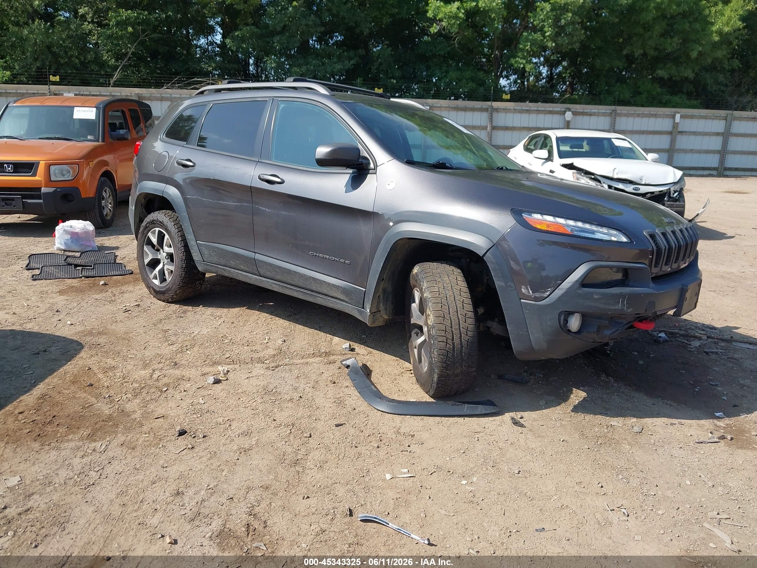 2014 Jeep Cherokee Trailhawk Серый vin: 1C4PJMBSXEW310307
