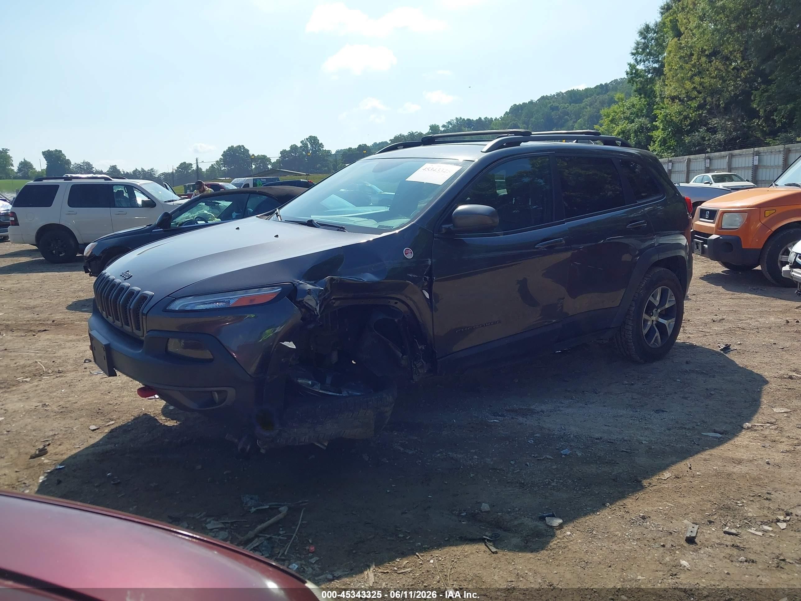 2014 Jeep Cherokee Trailhawk Серый vin: 1C4PJMBSXEW310307