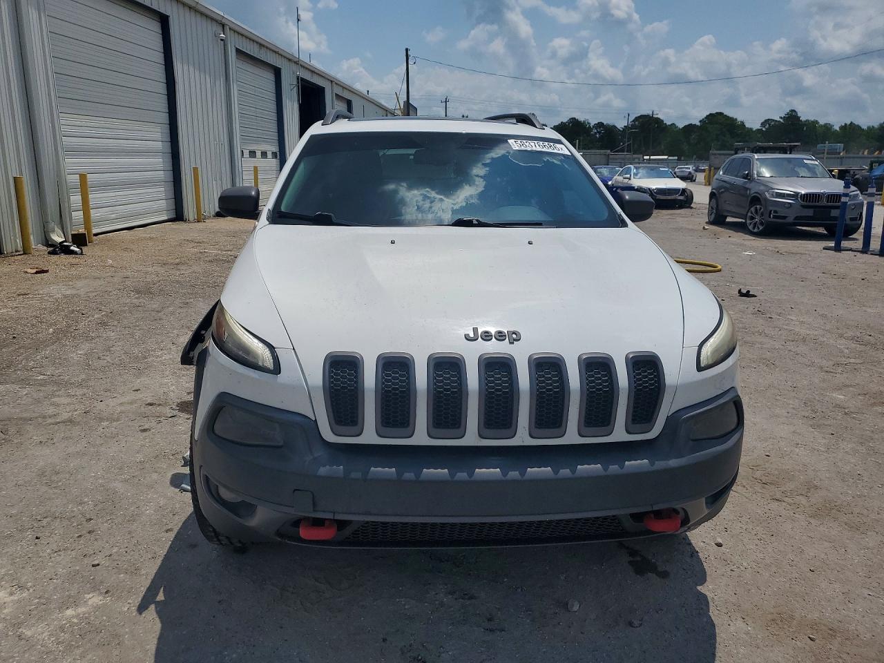 2015 Jeep Cherokee Trailhawk White vin: 1C4PJMBSXFW552029