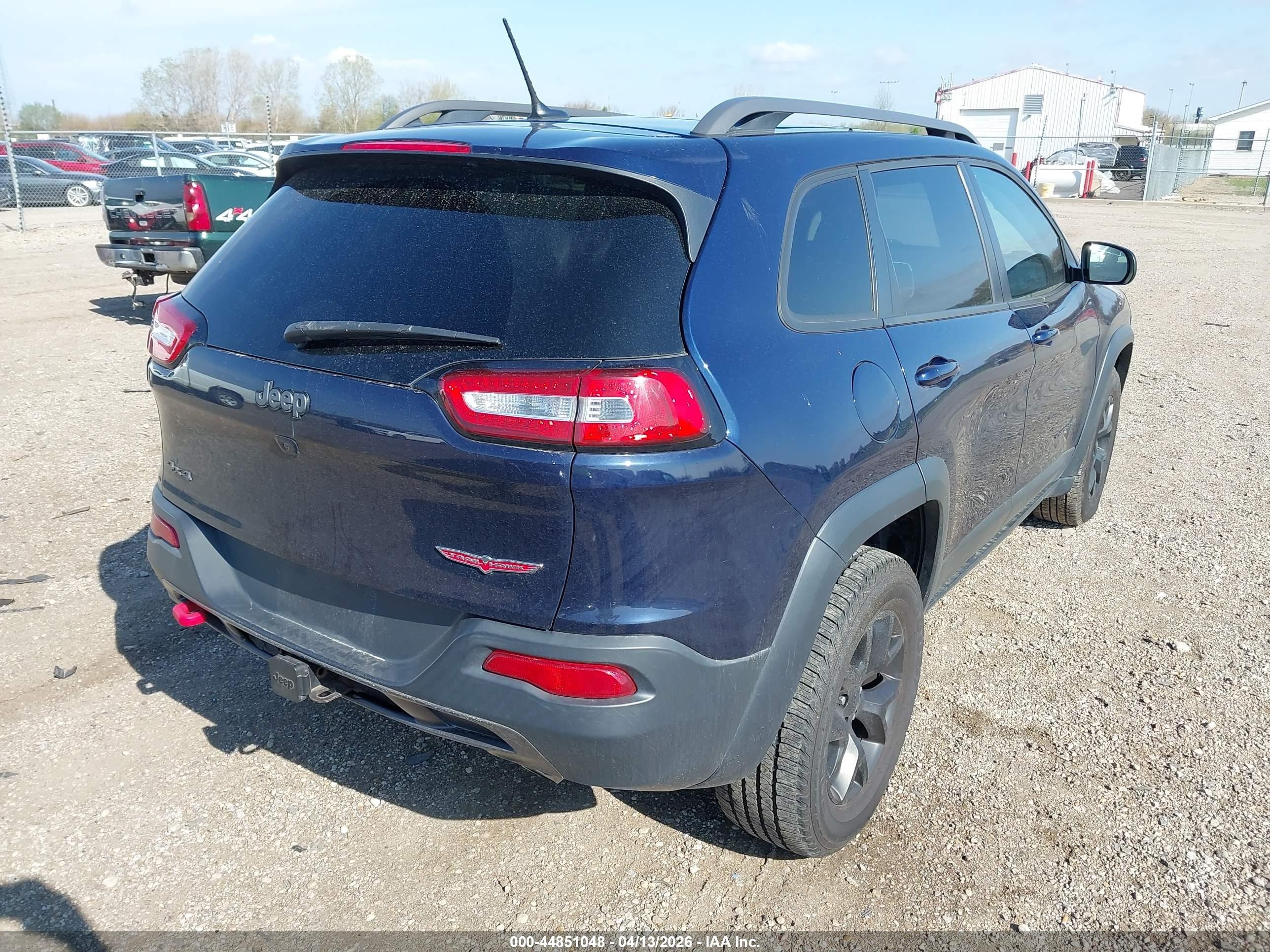 2015 Jeep Cherokee Trailhawk Dark Blue vin: 1C4PJMBSXFW630244