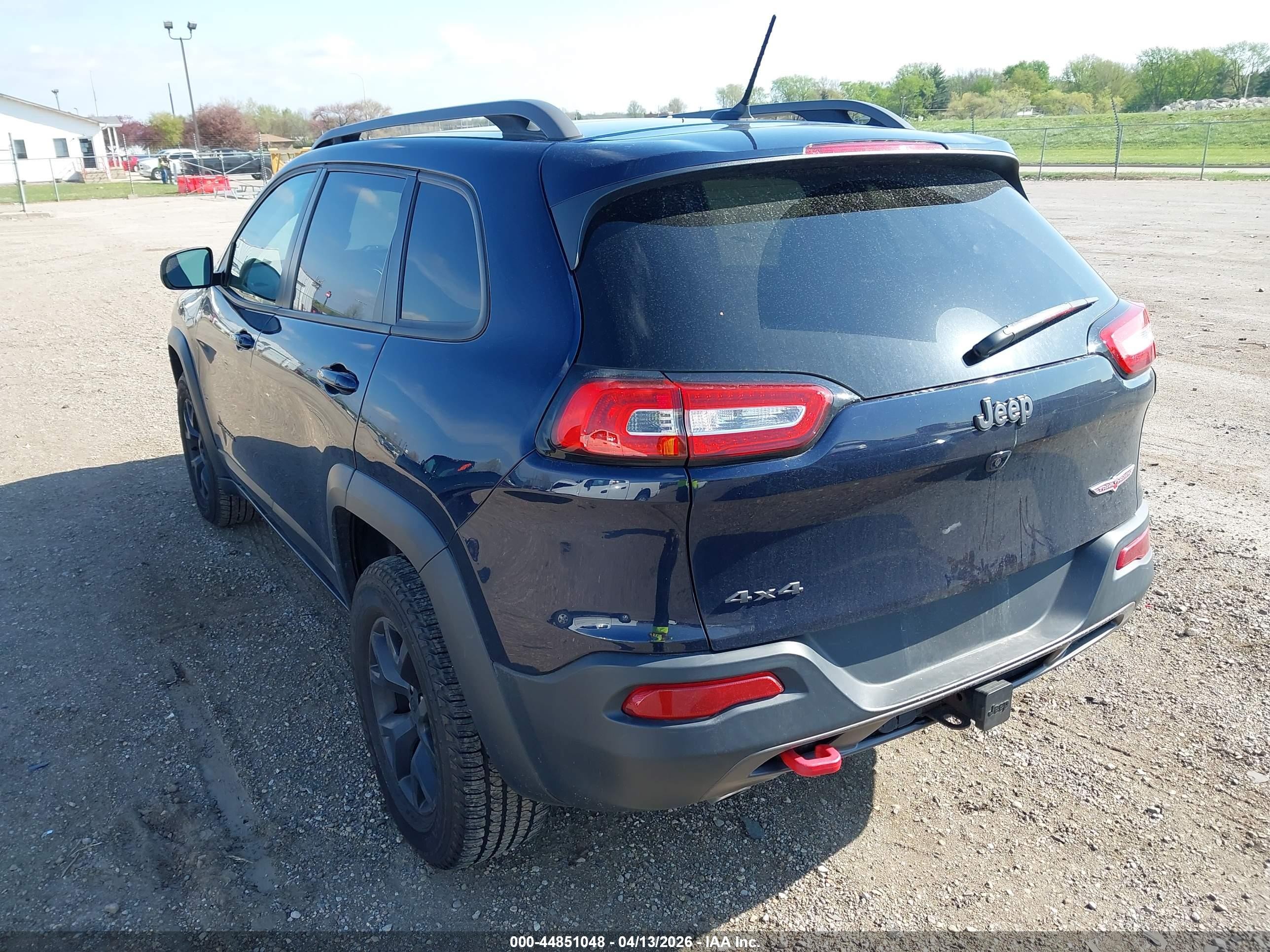 2015 Jeep Cherokee Trailhawk Dark Blue vin: 1C4PJMBSXFW630244