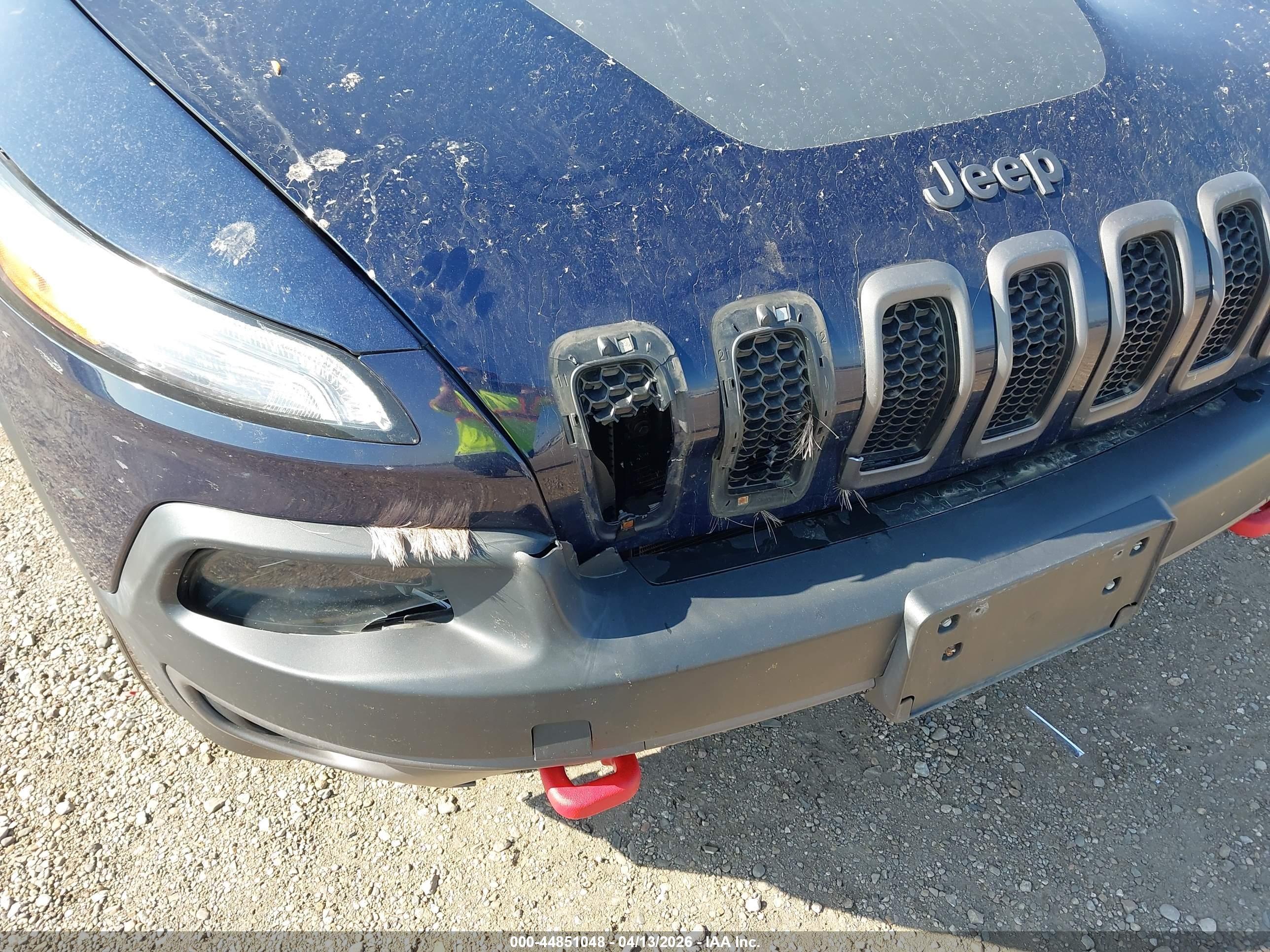 2015 Jeep Cherokee Trailhawk Dark Blue vin: 1C4PJMBSXFW630244