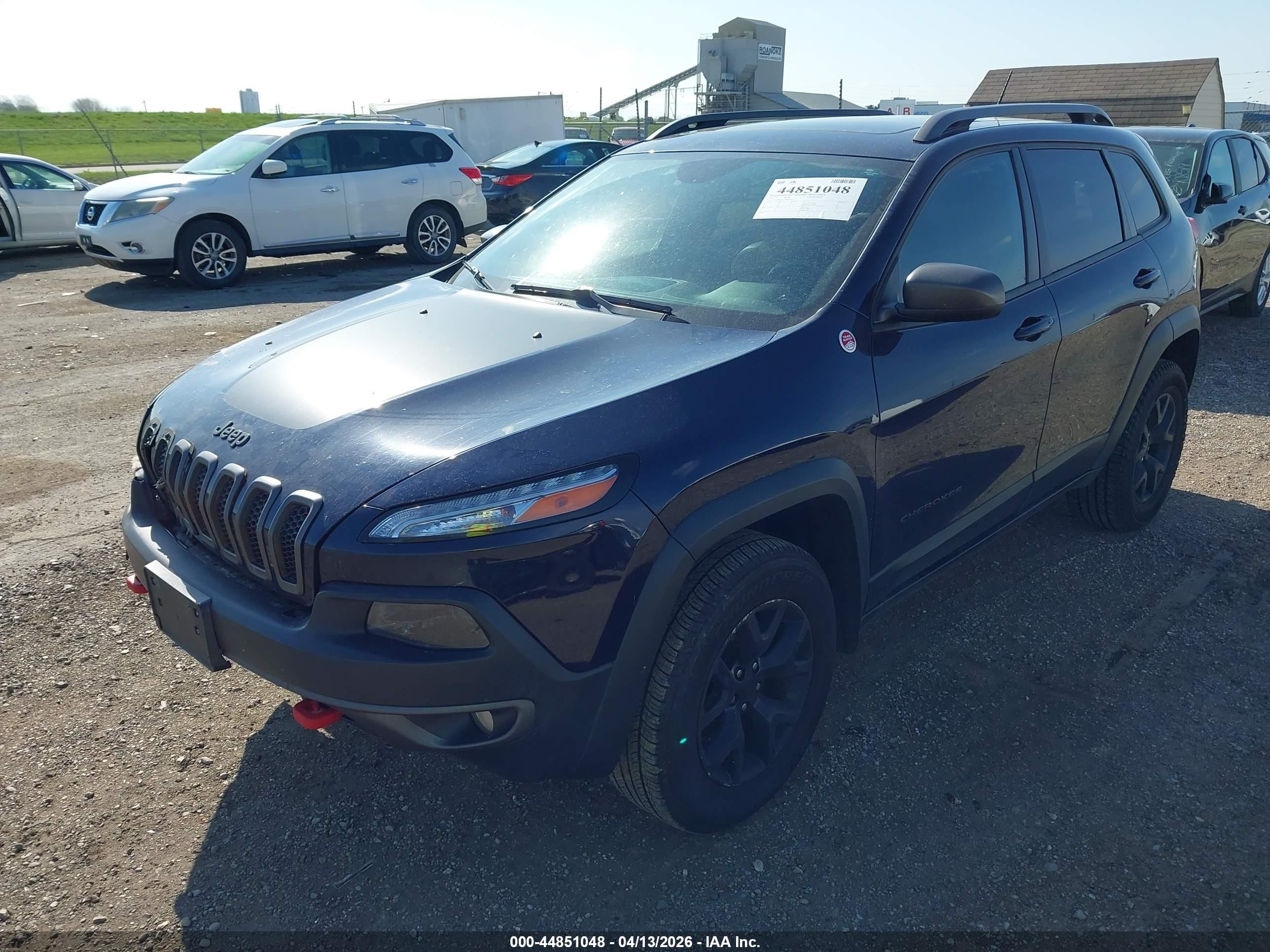 2015 Jeep Cherokee Trailhawk Dark Blue vin: 1C4PJMBSXFW630244