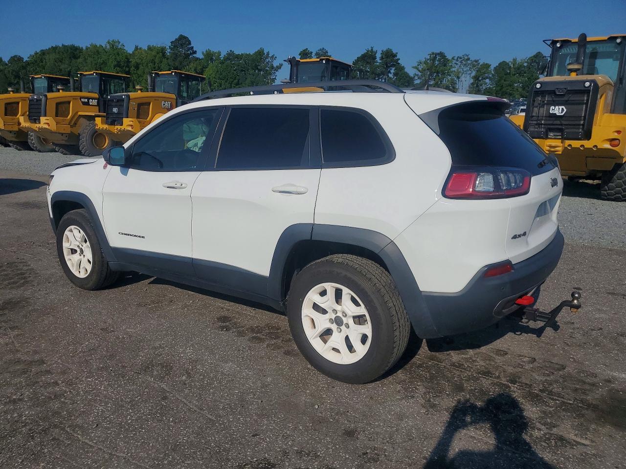 2019 Jeep Cherokee Trailhawk White vin: 1C4PJMBX0KD347112
