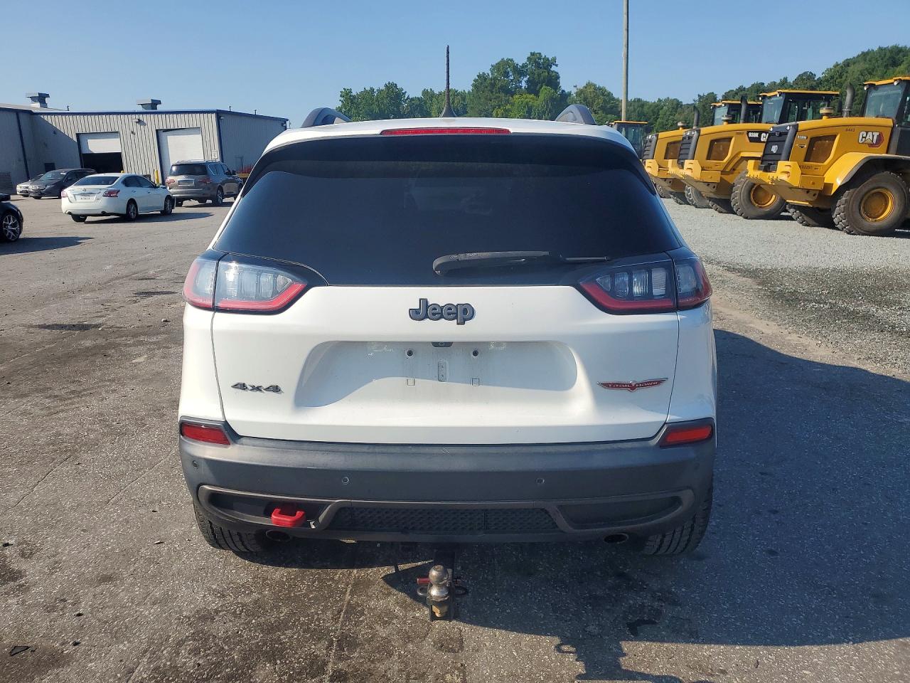 2019 Jeep Cherokee Trailhawk White vin: 1C4PJMBX0KD347112