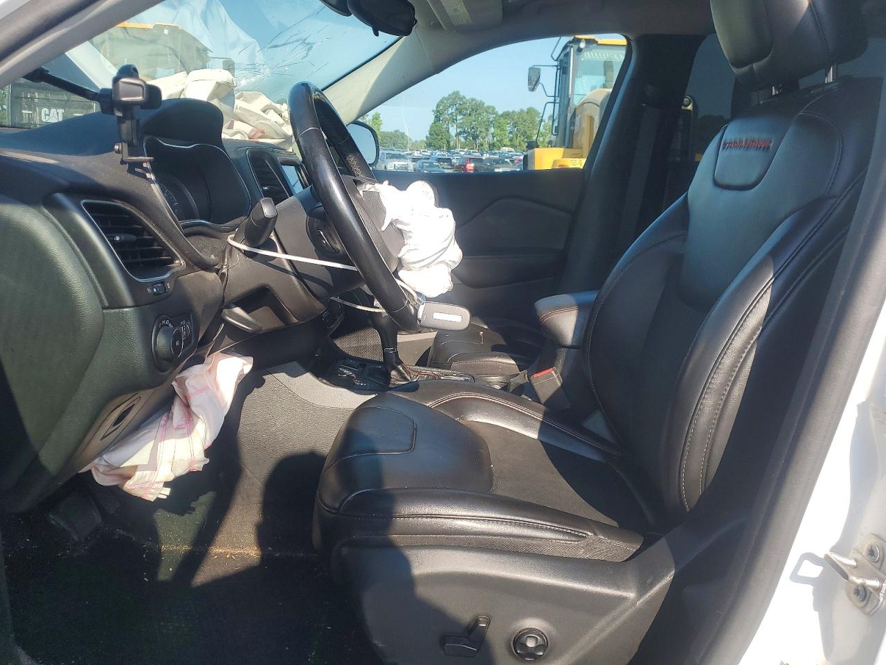 2019 Jeep Cherokee Trailhawk White vin: 1C4PJMBX0KD347112