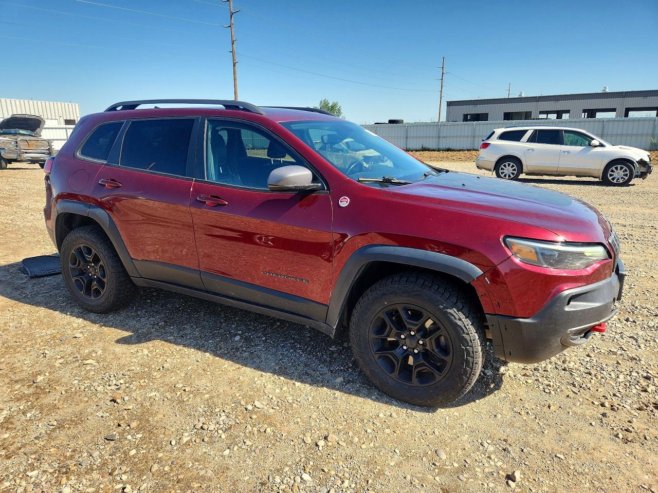 2020 Jeep Cherokee Trailhawk Burgundy vin: 1C4PJMBX0LD627128