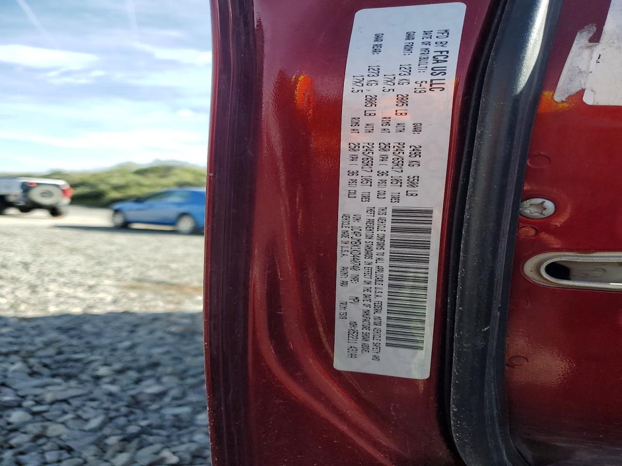 2019 Jeep Cherokee Trailhawk Burgundy vin: 1C4PJMBX1KD440740