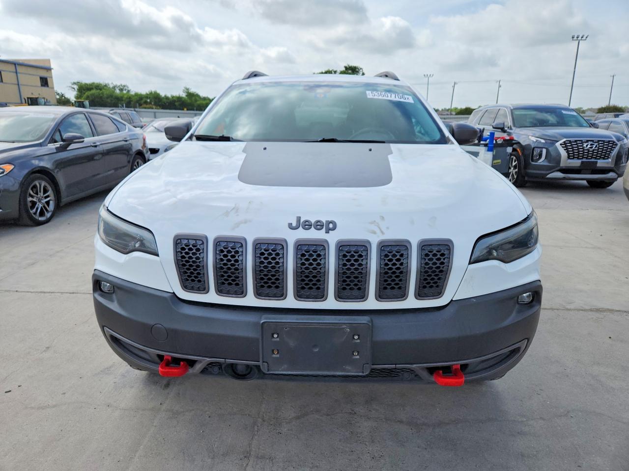 2021 Jeep Cherokee Trailhawk White vin: 1C4PJMBX1MD172002