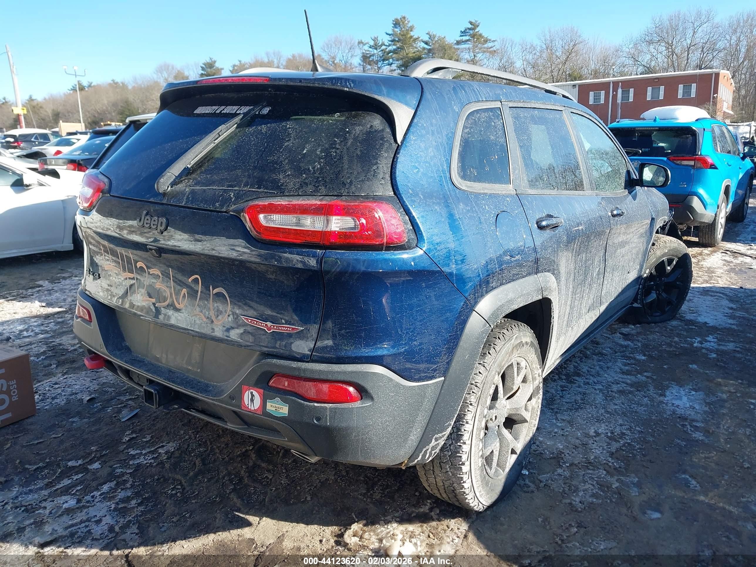 2018 Jeep Cherokee Trailhawk 4x4 Blue vin: 1C4PJMBX2JD556155