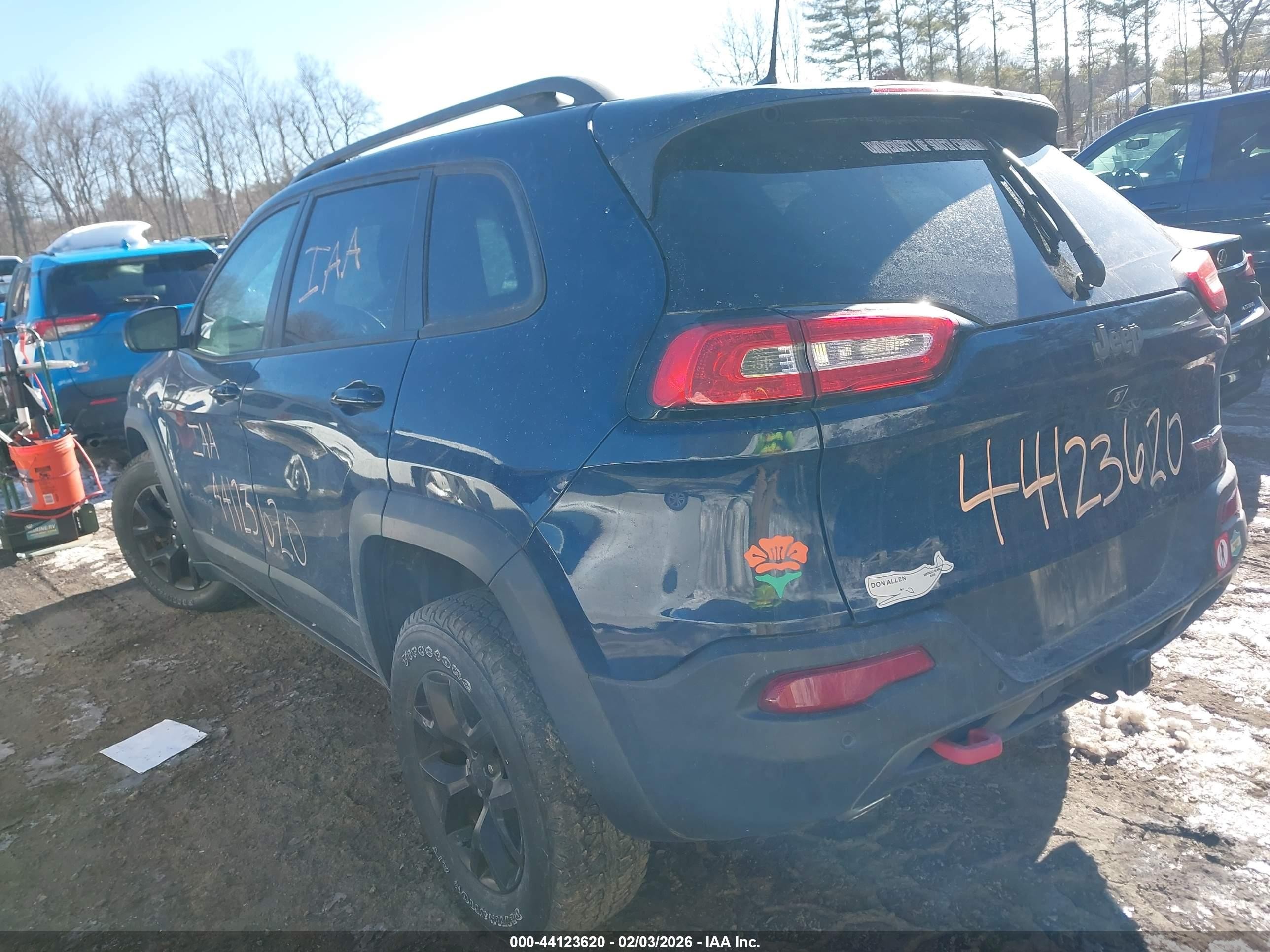2018 Jeep Cherokee Trailhawk 4x4 Blue vin: 1C4PJMBX2JD556155