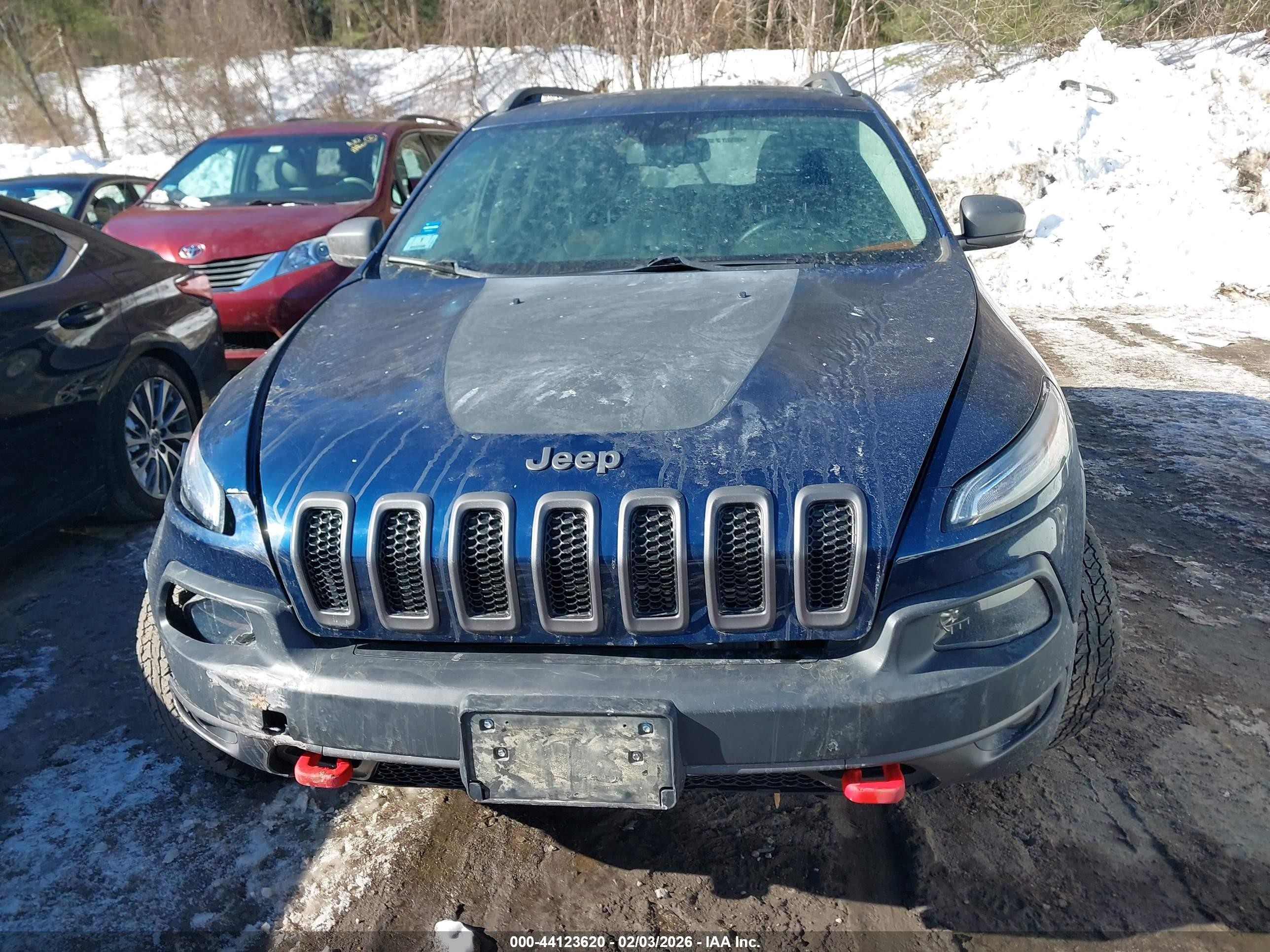 2018 Jeep Cherokee Trailhawk 4x4 Blue vin: 1C4PJMBX2JD556155