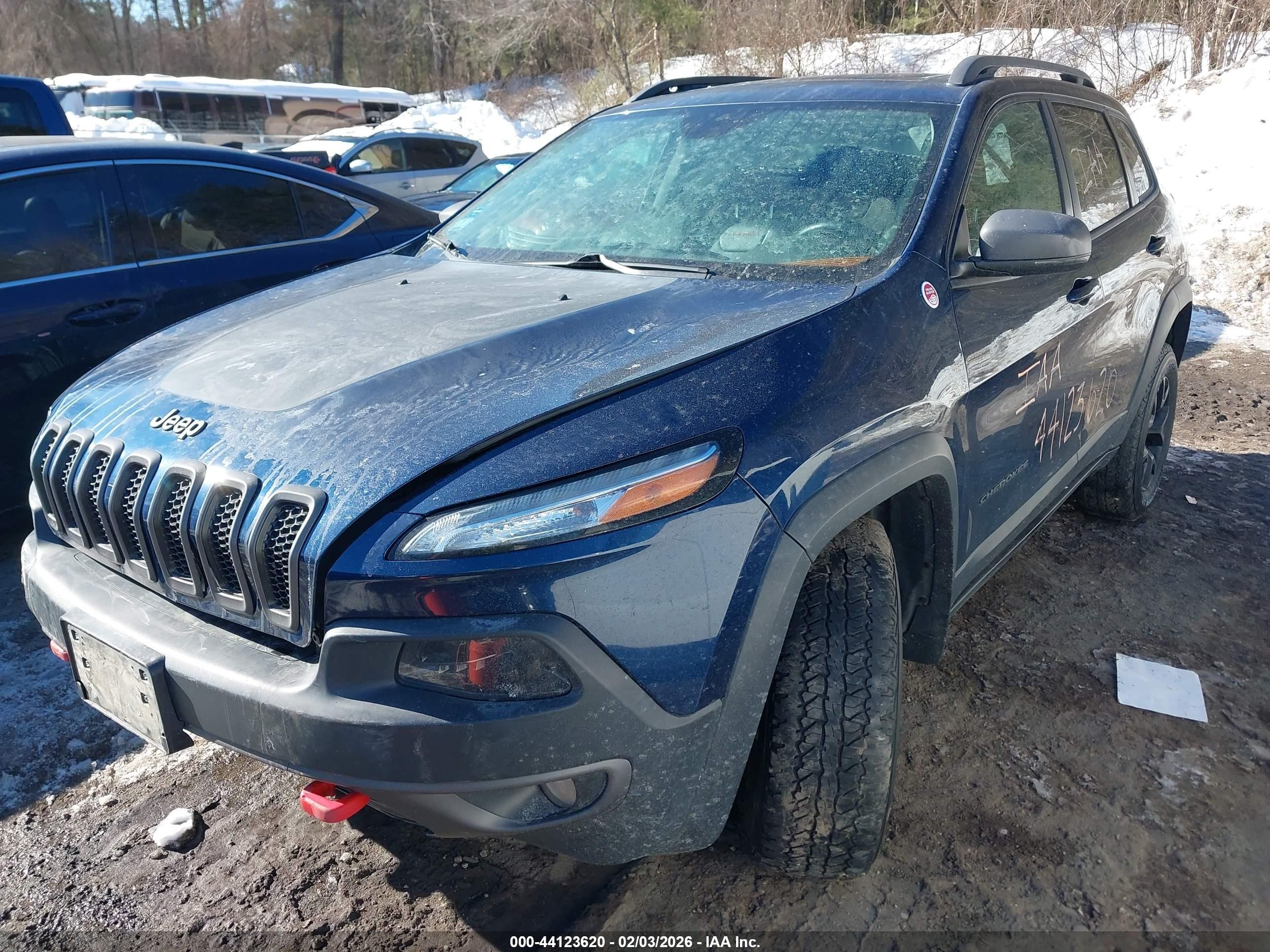 2018 Jeep Cherokee Trailhawk 4x4 Blue vin: 1C4PJMBX2JD556155