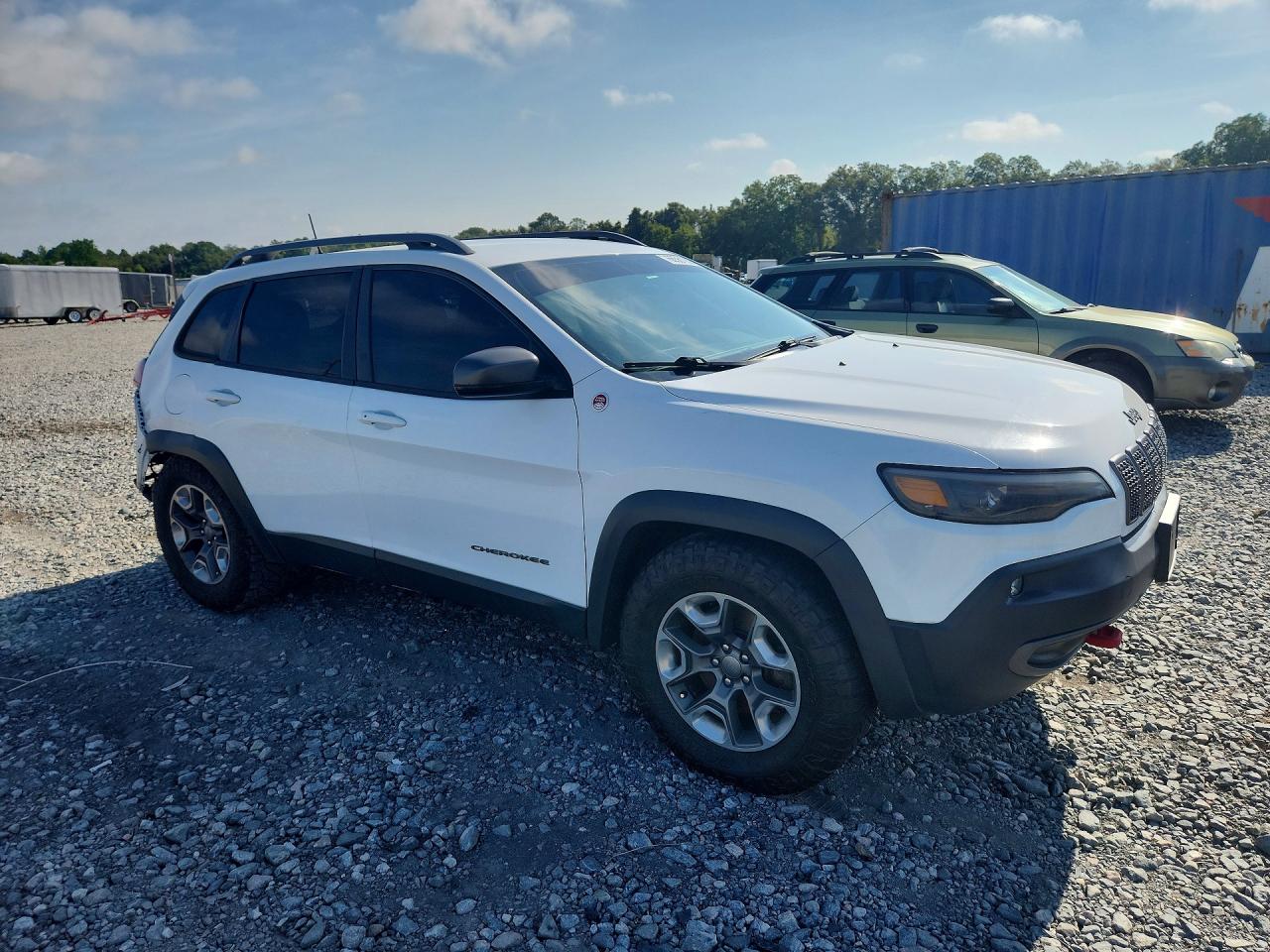 2019 Jeep Cherokee Trailhawk White vin: 1C4PJMBX2KD345880