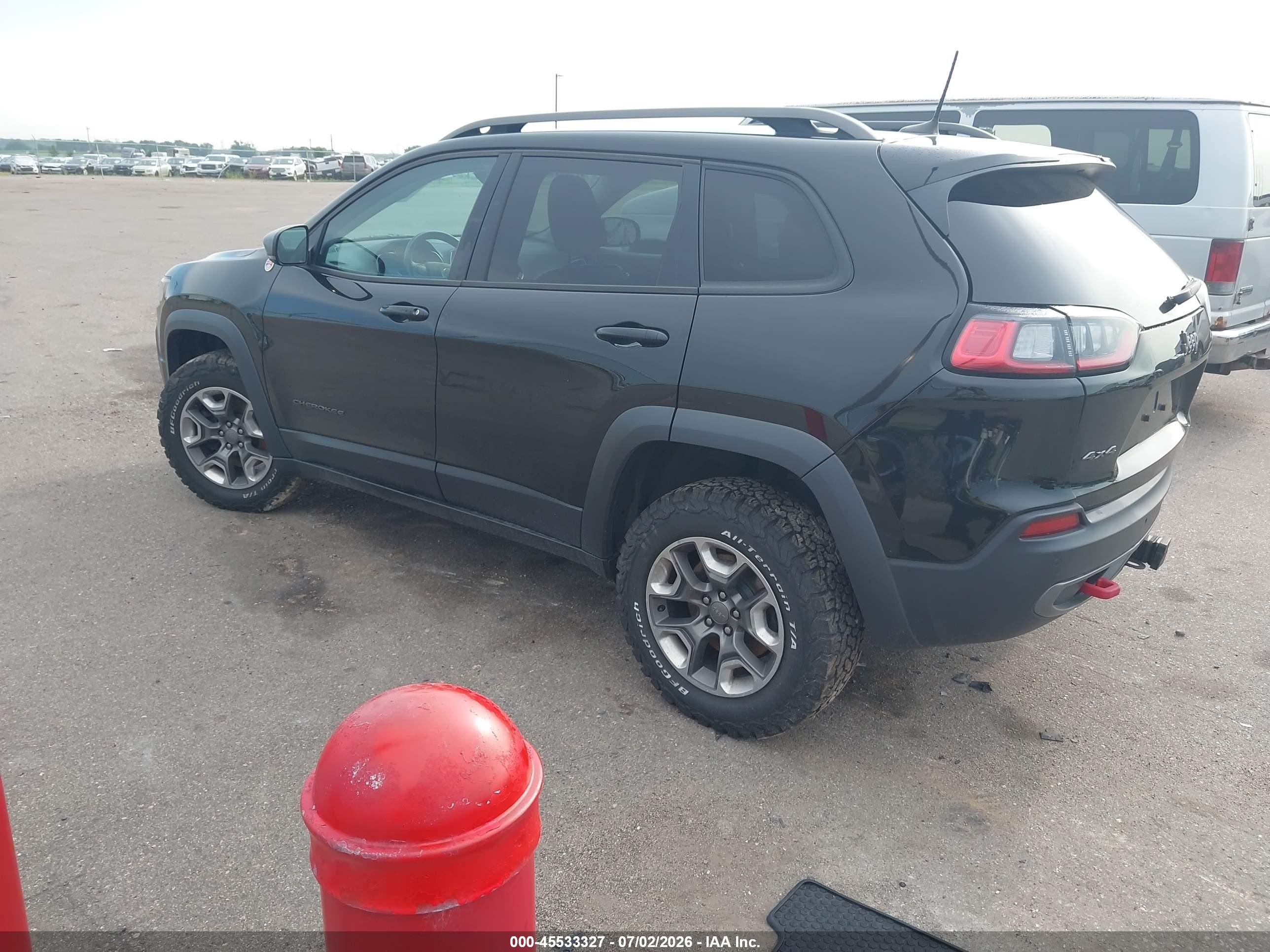 2019 Jeep Cherokee Trailhawk 4x4 Black vin: 1C4PJMBX2KD418939