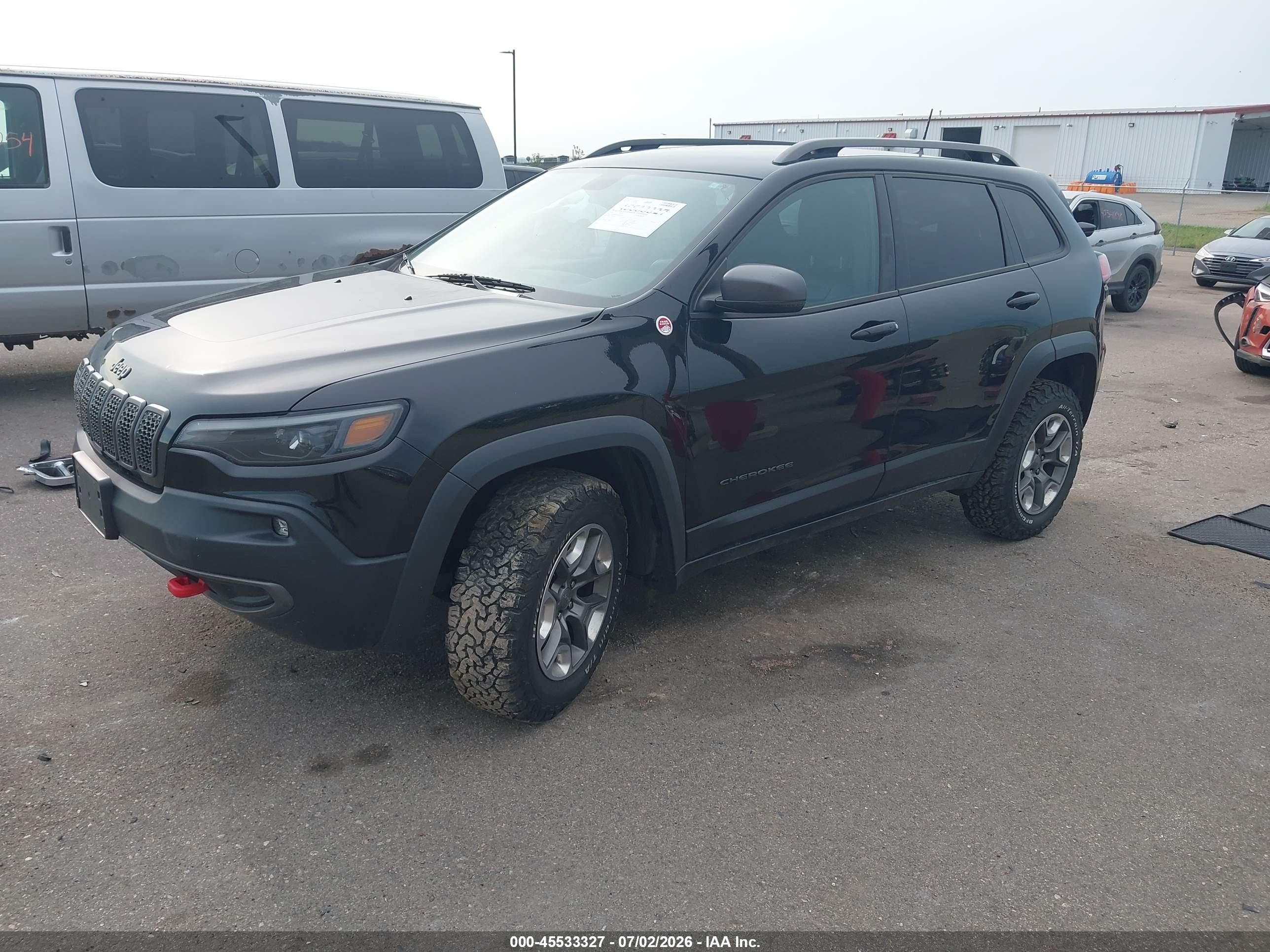 2019 Jeep Cherokee Trailhawk 4x4 Black vin: 1C4PJMBX2KD418939