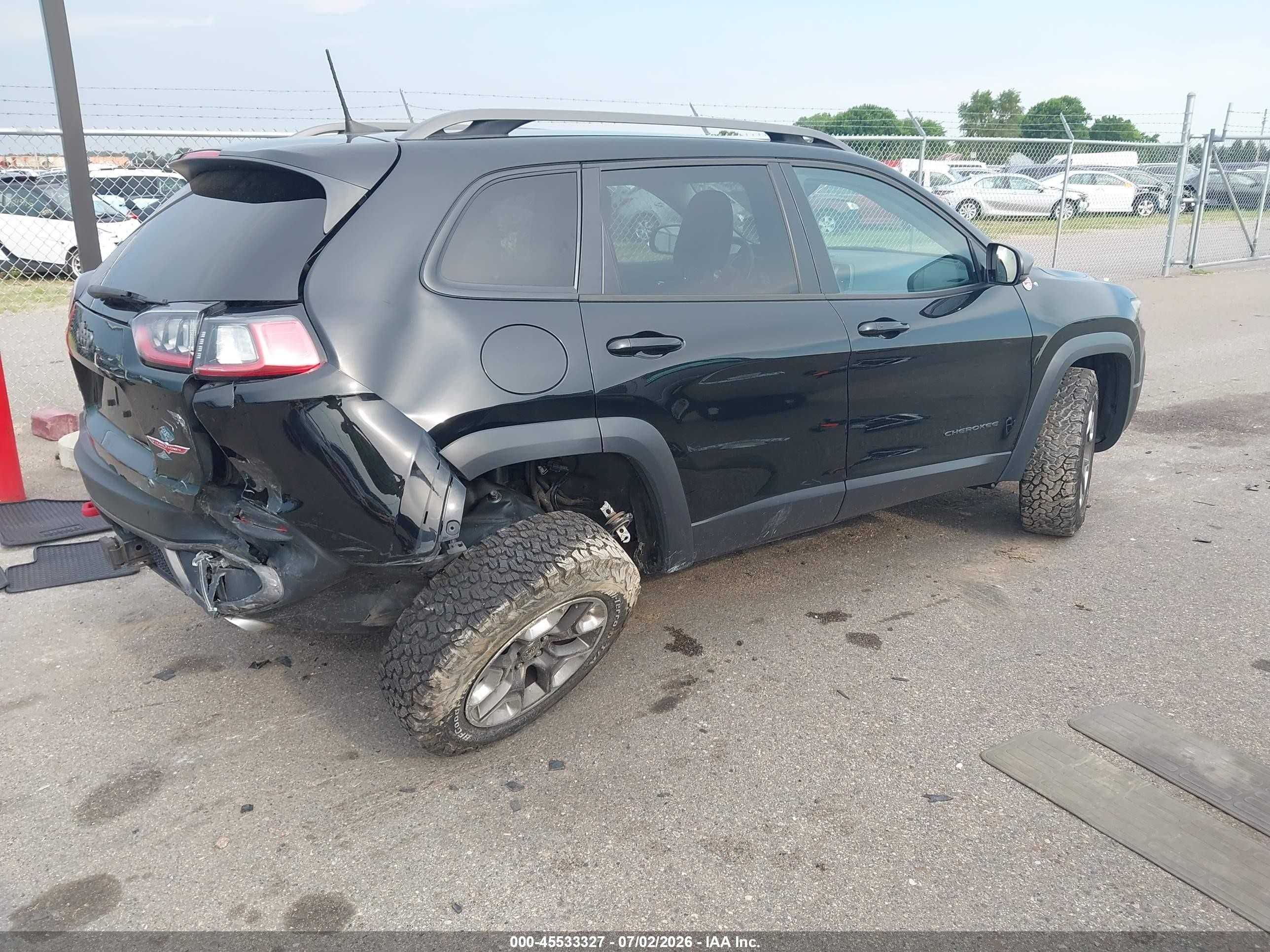 2019 Jeep Cherokee Trailhawk 4x4 Black vin: 1C4PJMBX2KD418939