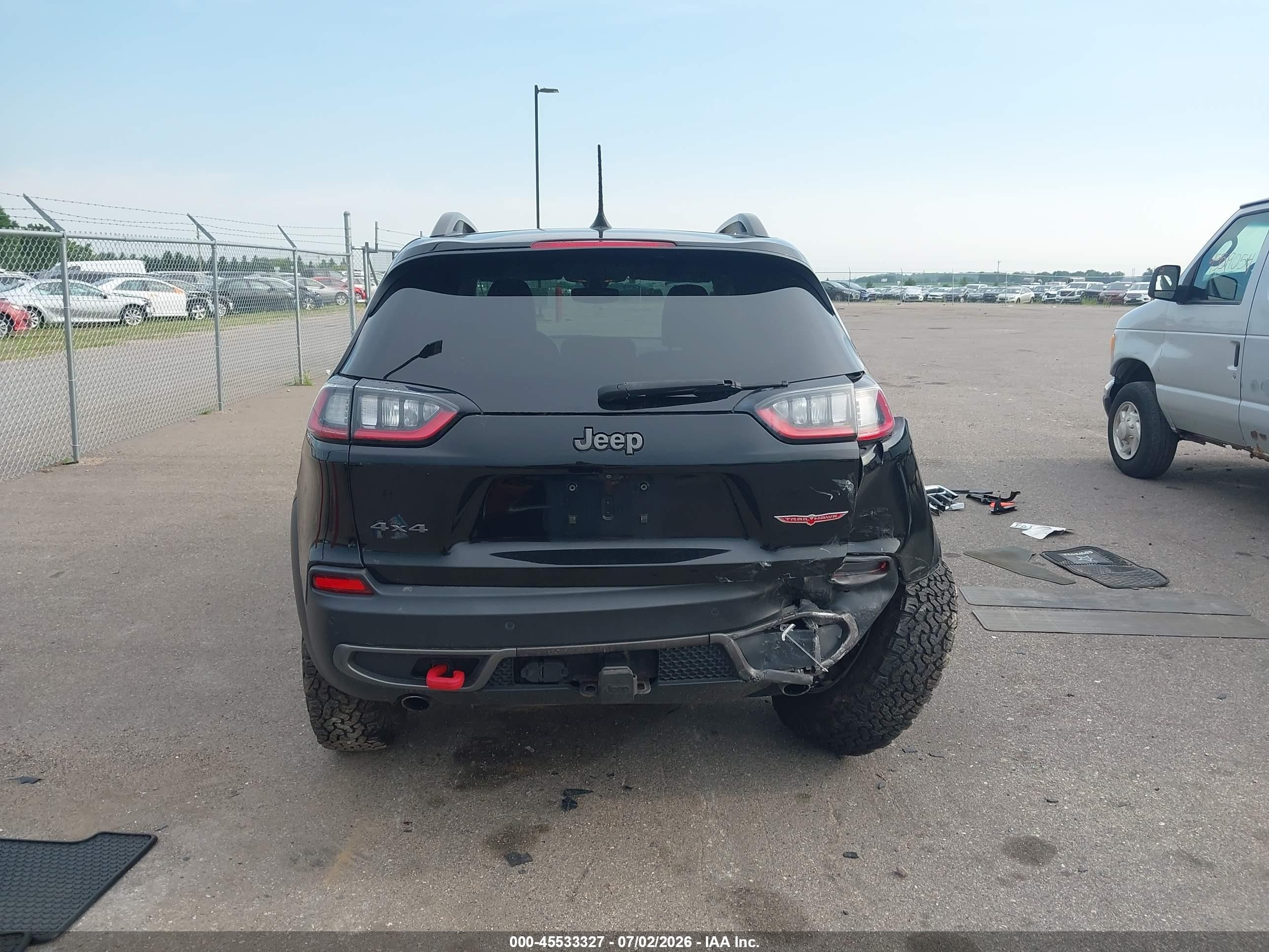 2019 Jeep Cherokee Trailhawk 4x4 Black vin: 1C4PJMBX2KD418939