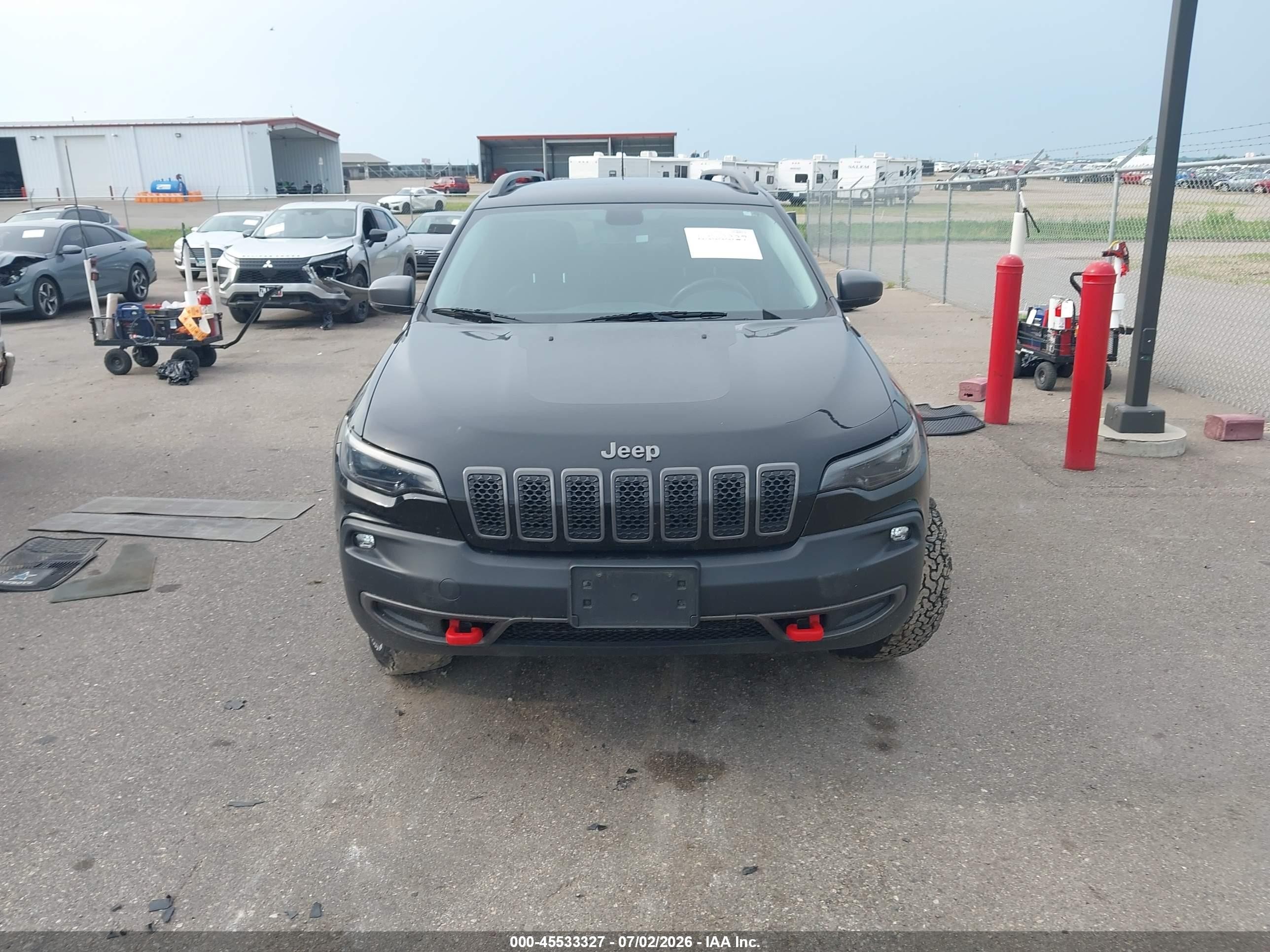 2019 Jeep Cherokee Trailhawk 4x4 Black vin: 1C4PJMBX2KD418939