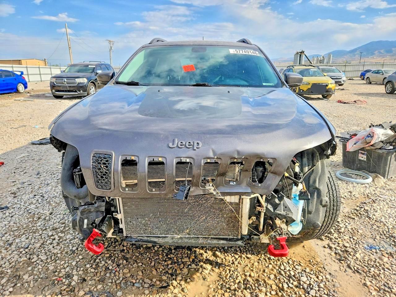 2019 Jeep Cherokee Trailhawk Gray vin: 1C4PJMBX3KD106757