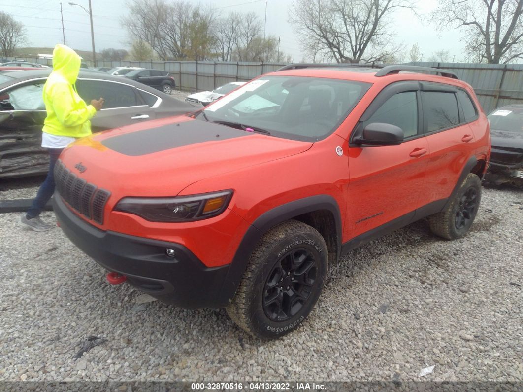 2021 Jeep Cherokee Trailhawk Orange vin: 1C4PJMBX3MD201581