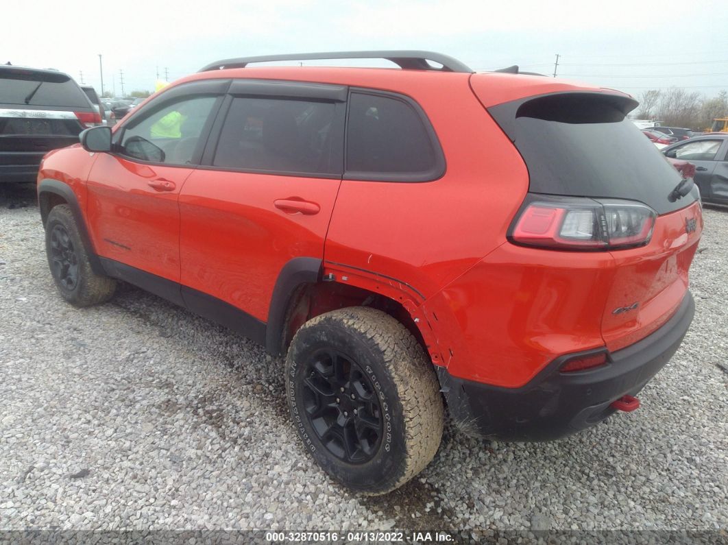 2021 Jeep Cherokee Trailhawk Orange vin: 1C4PJMBX3MD201581