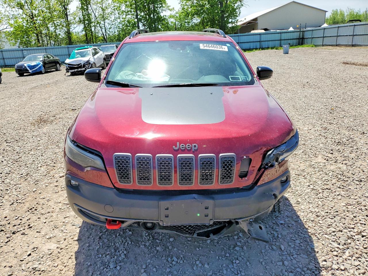 2022 Jeep Cherokee Trailhawk Maroon vin: 1C4PJMBX3ND518035