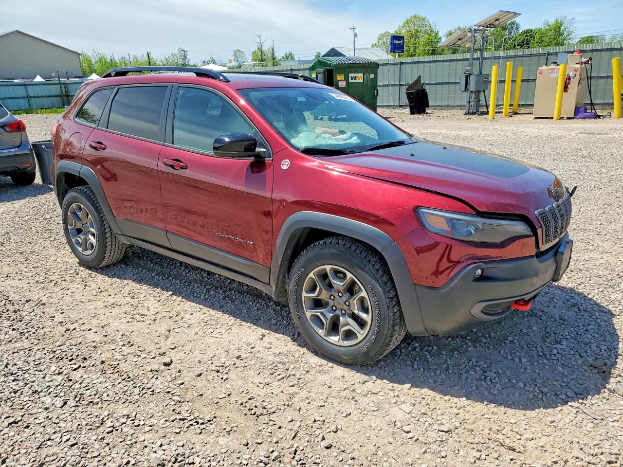2022 Jeep Cherokee Trailhawk Maroon vin: 1C4PJMBX3ND518035