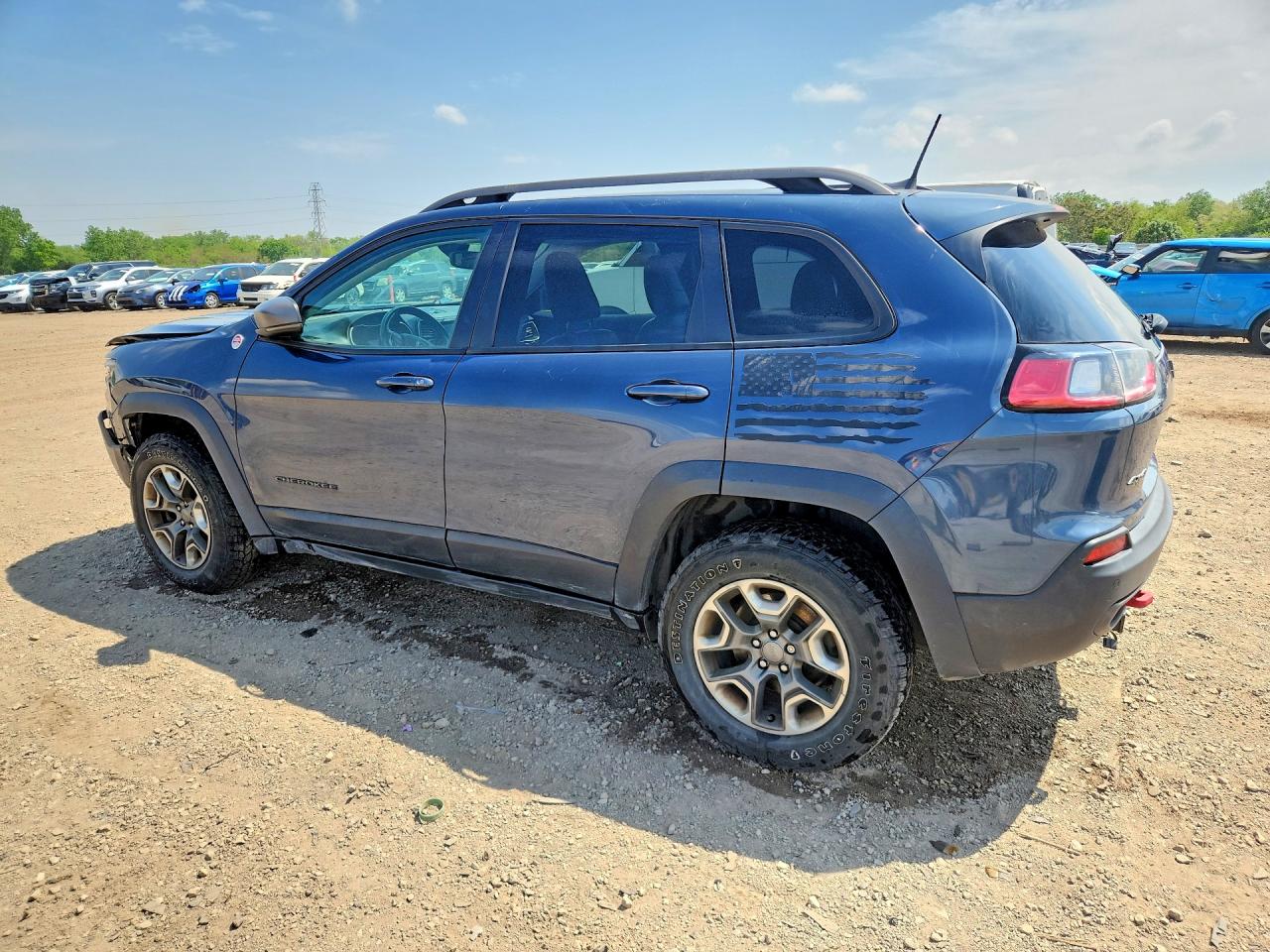 2019 Jeep Cherokee Trailhawk Blue vin: 1C4PJMBX4KD390660