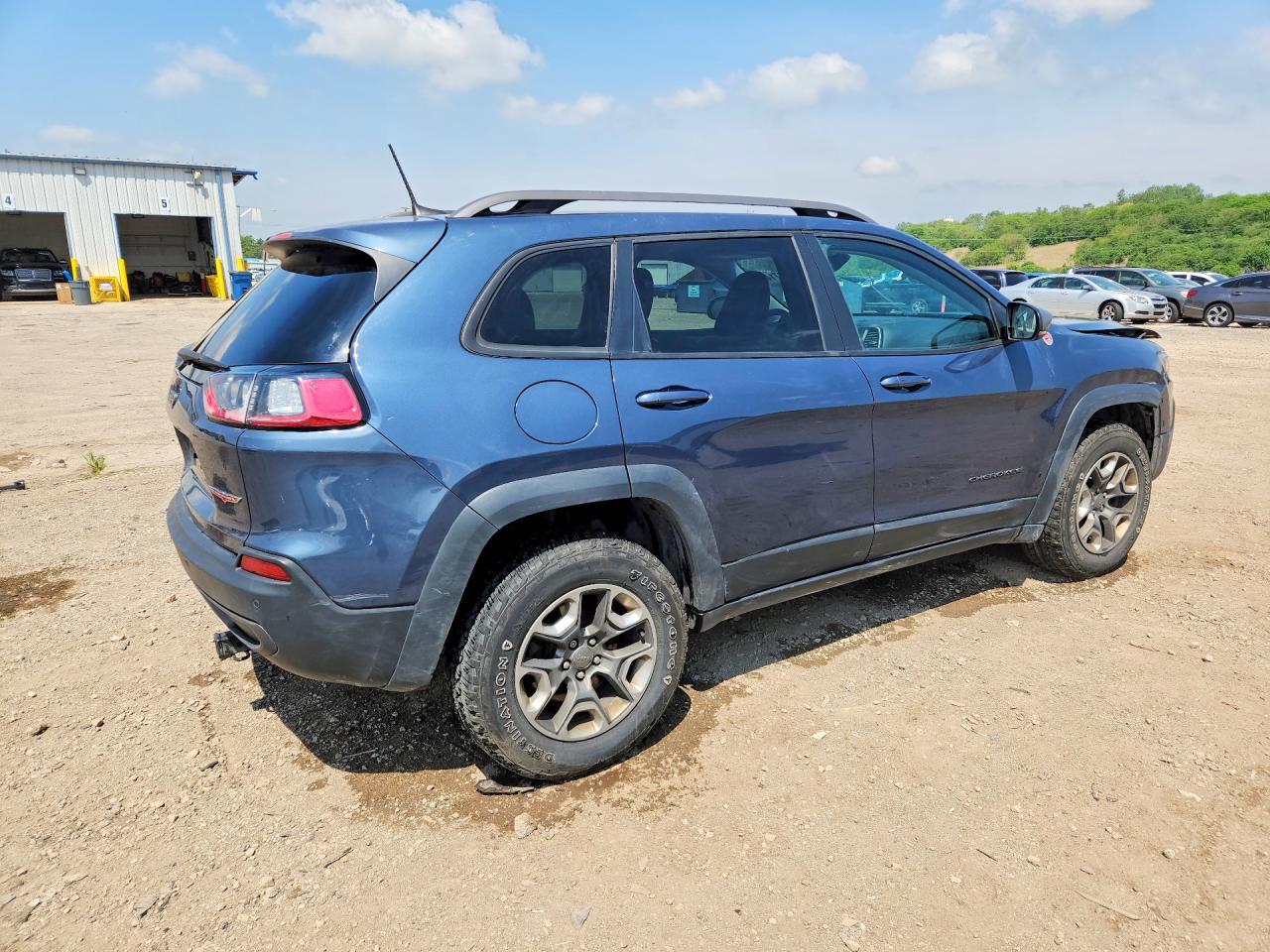 2019 Jeep Cherokee Trailhawk Blue vin: 1C4PJMBX4KD390660