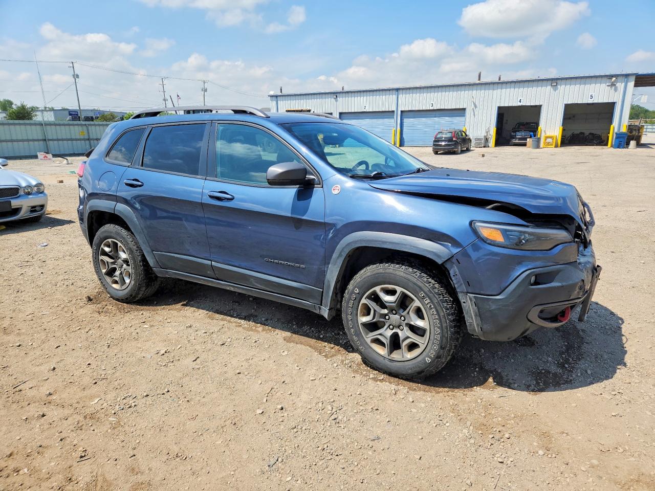 2019 Jeep Cherokee Trailhawk Blue vin: 1C4PJMBX4KD390660
